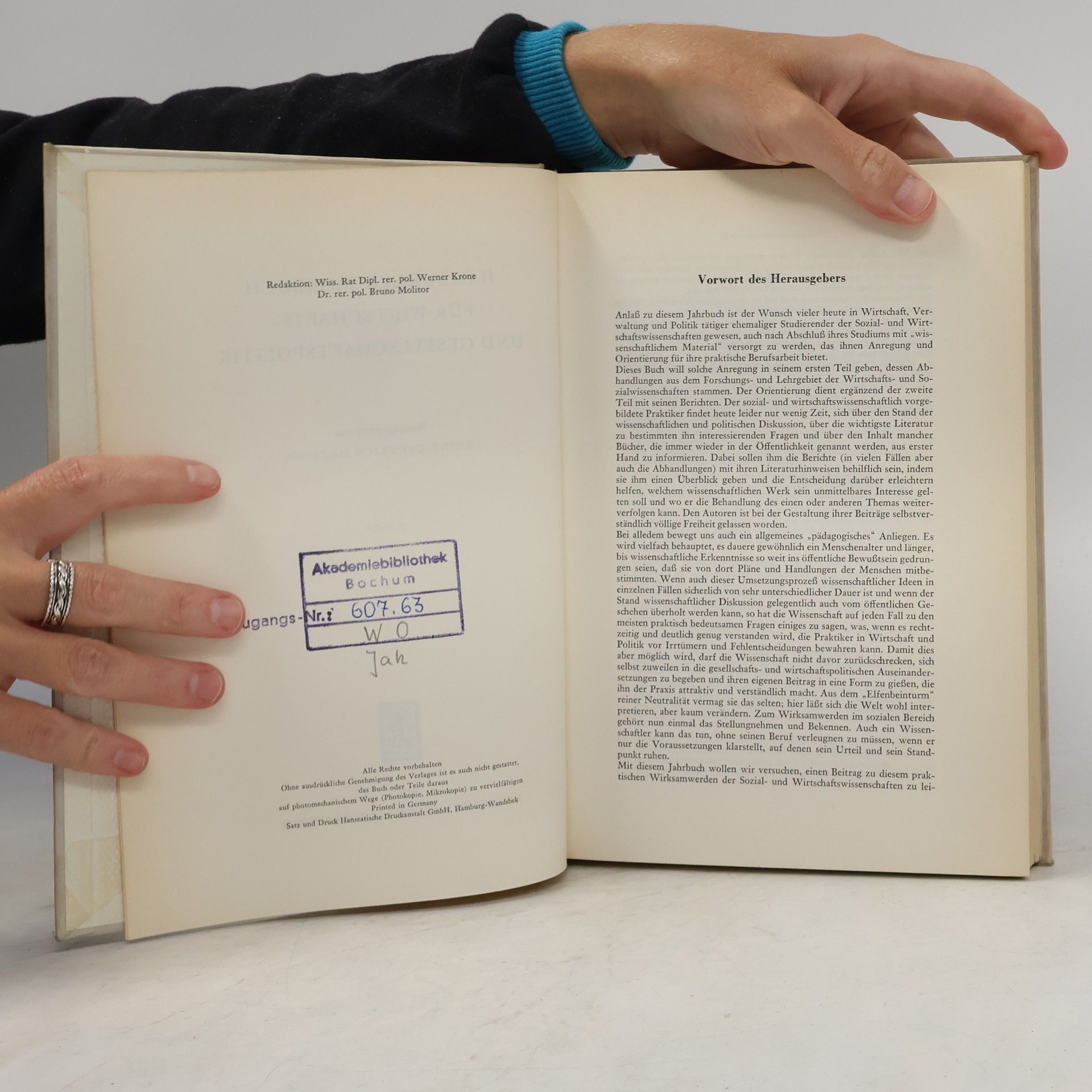 Heinz-Dietrich Ortlieb Hamburger Jahrbuch für Wirtschafts- und Gesellschaftspolitik