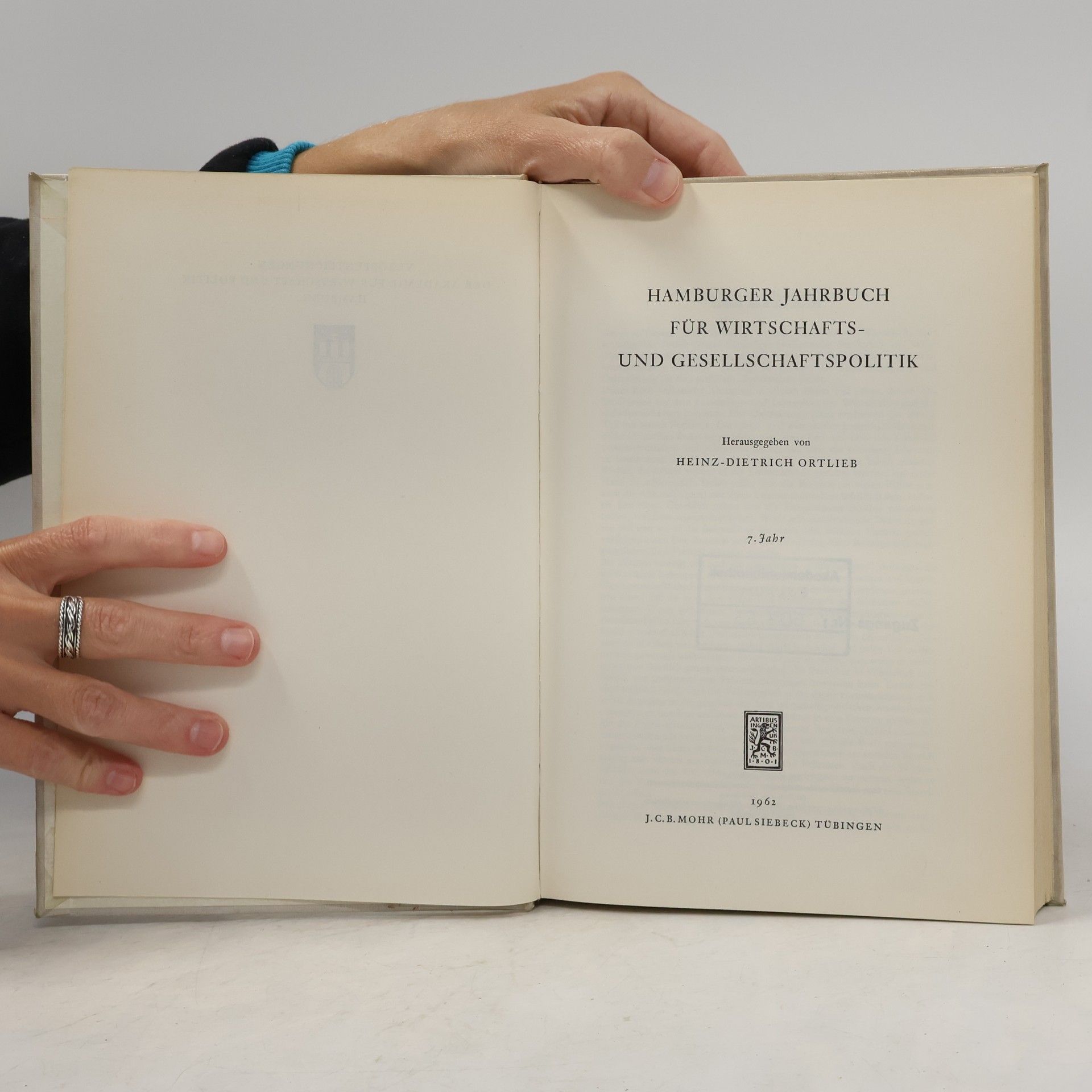 Heinz-Dietrich Ortlieb Hamburger Jahrbuch für Wirtschafts- und Gesellschaftspolitik