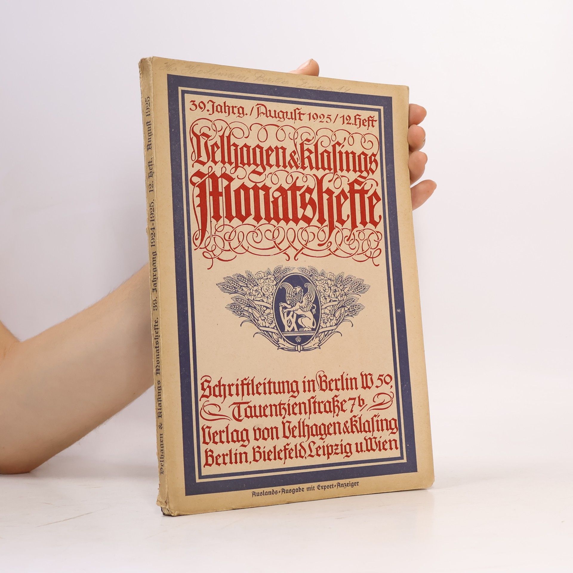 kolektiv Velhagen & Klasings Monatshefte. Heft 12.