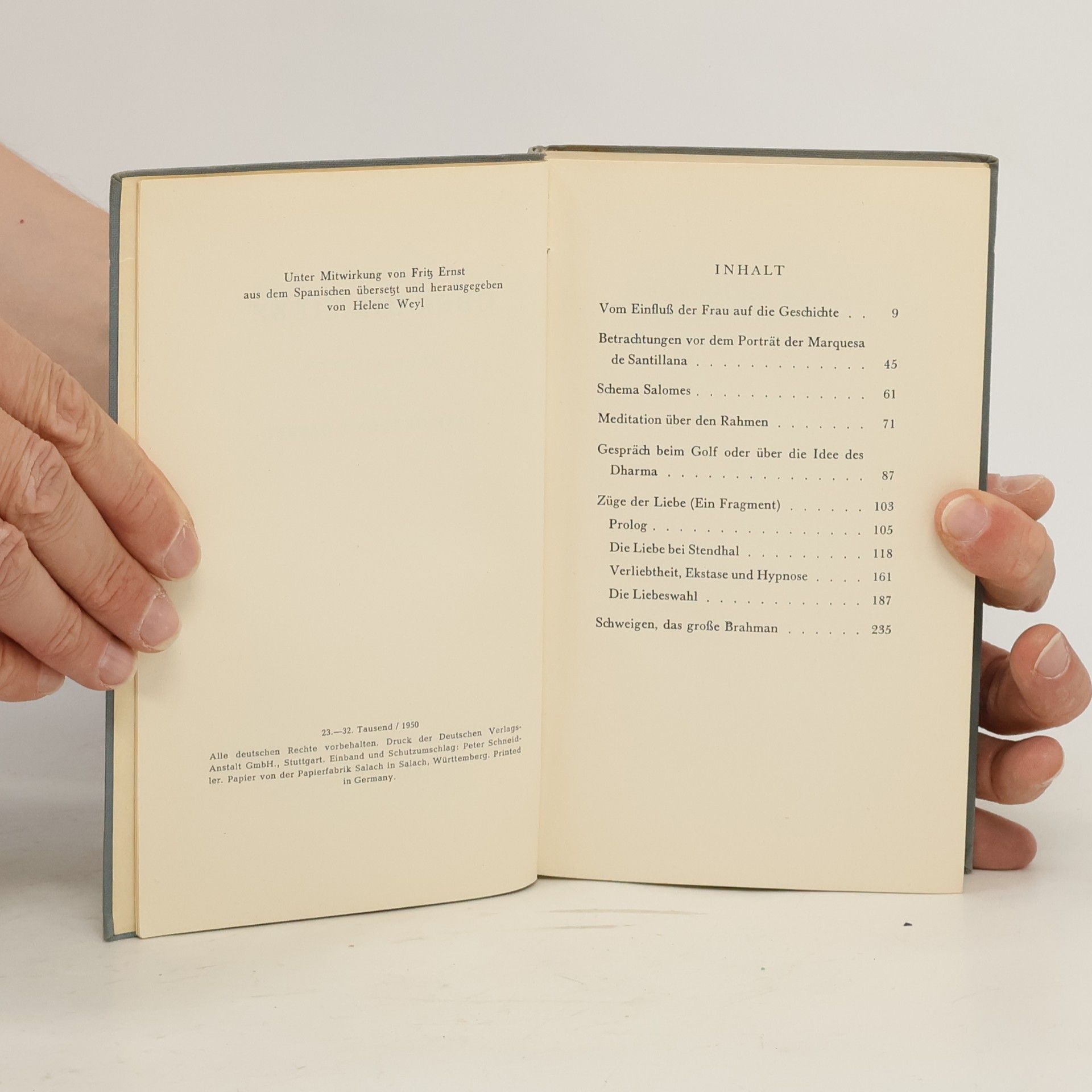 José Ortega y Gasset Über die Liebe