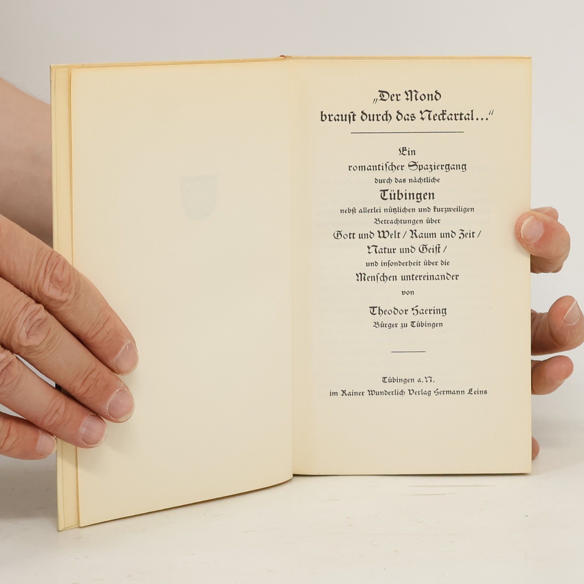 Theodor Lorenz Haering „Der Mond braust durch das Neckartal...“