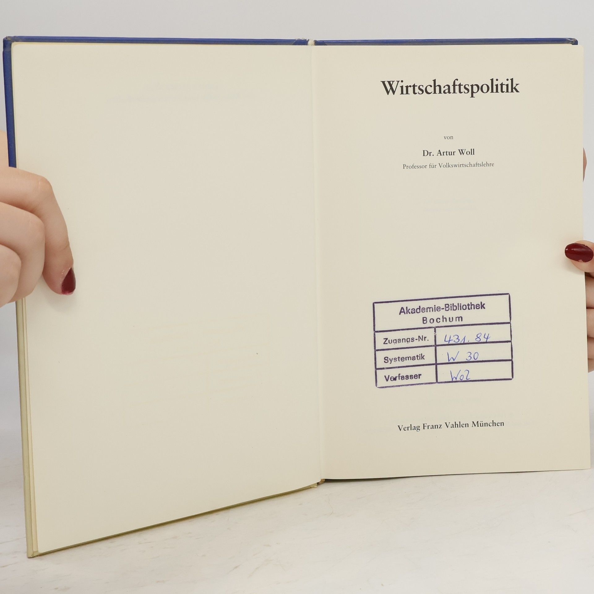 Artur Woll Wirtschaftspolitik