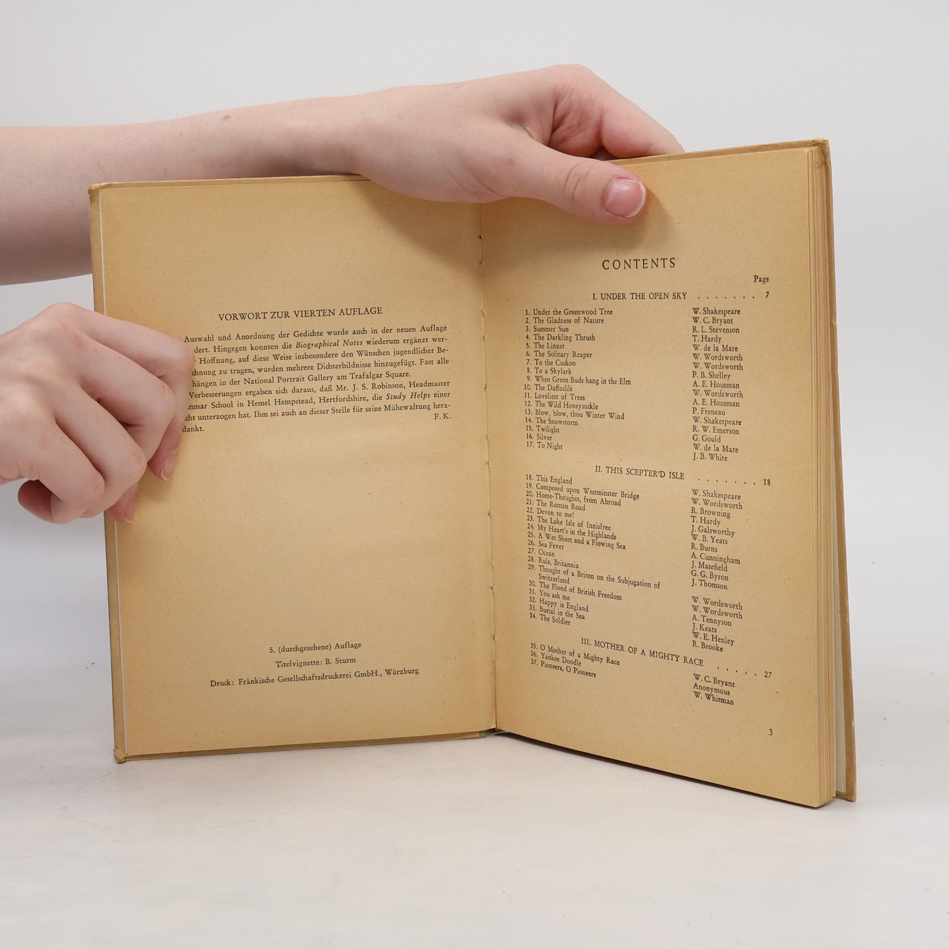 Fritz Krog A Treasury of English and American Verse