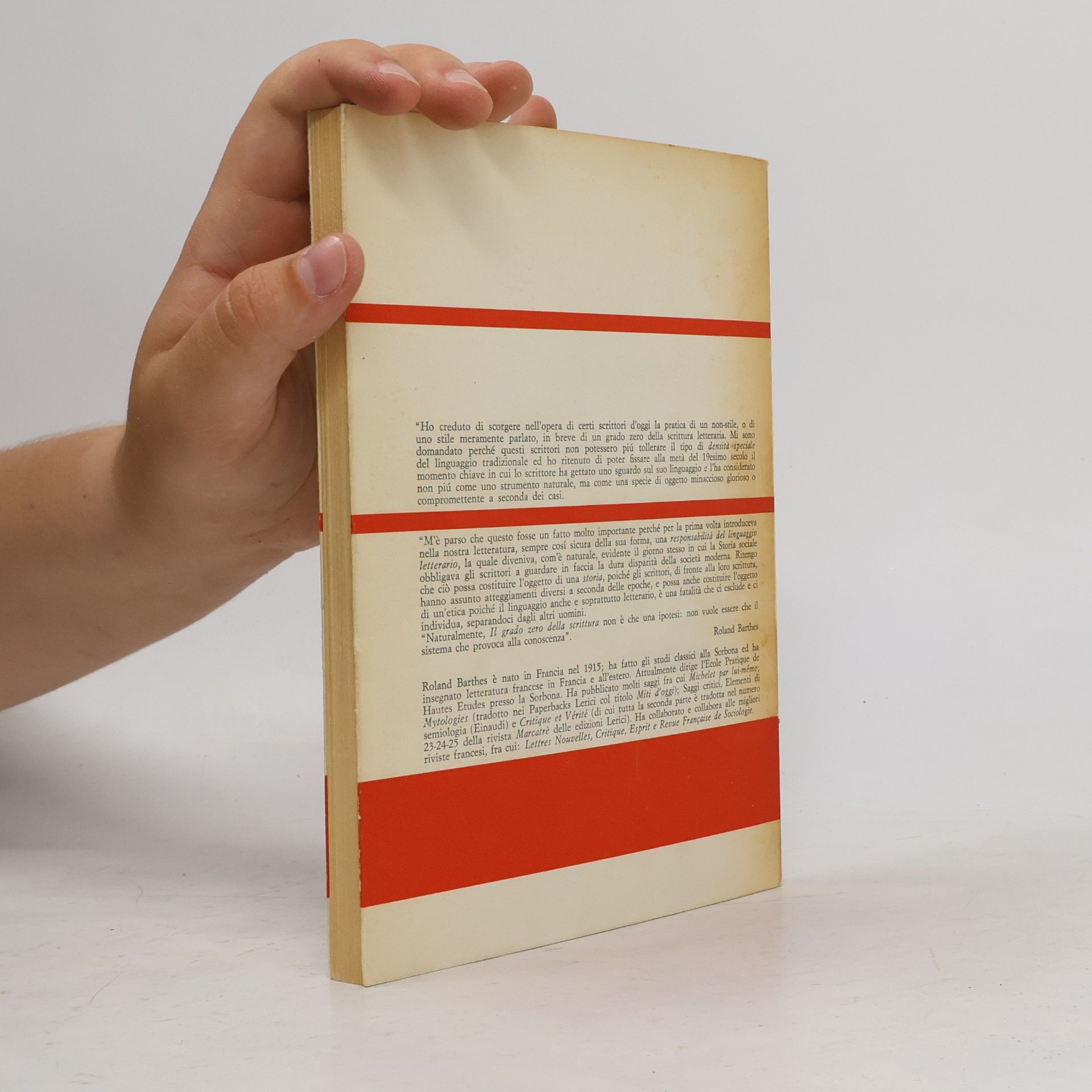 Roland Barthes Il grado zero della scrittura