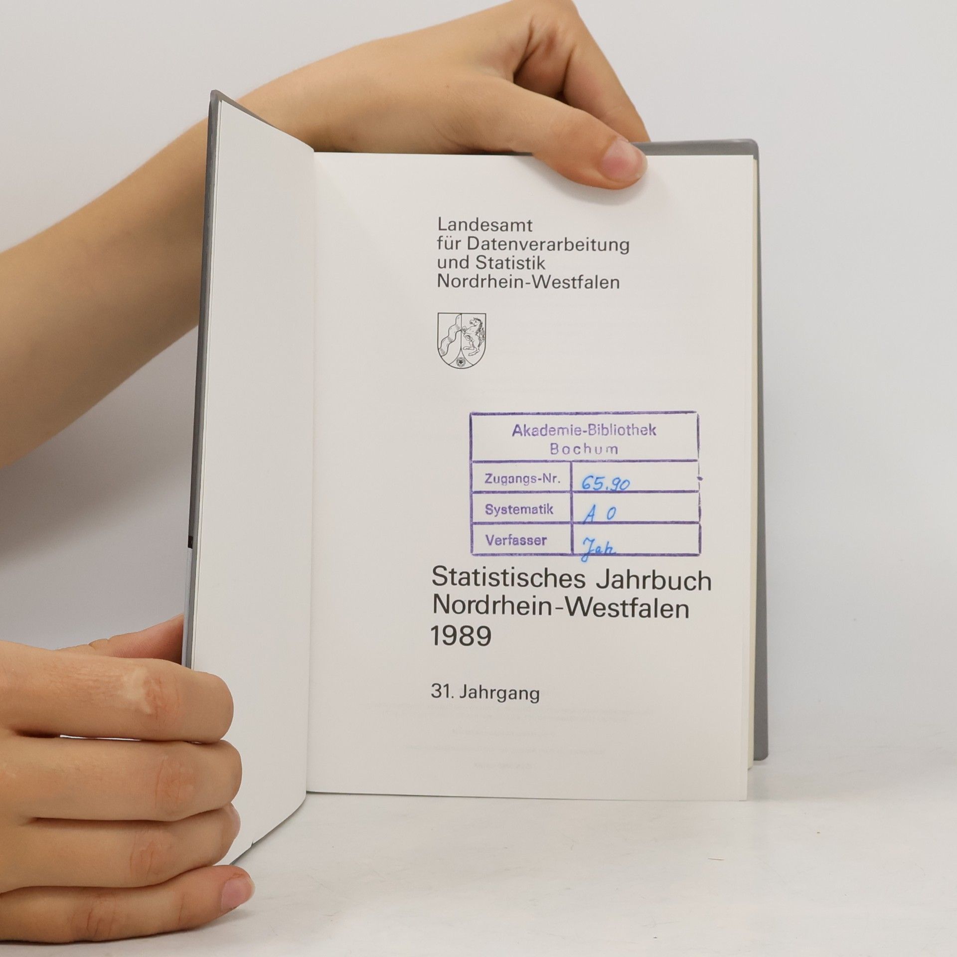Autorenkollektiv Statistisches Jahrbuch Nordrhein-Westfalen 1989