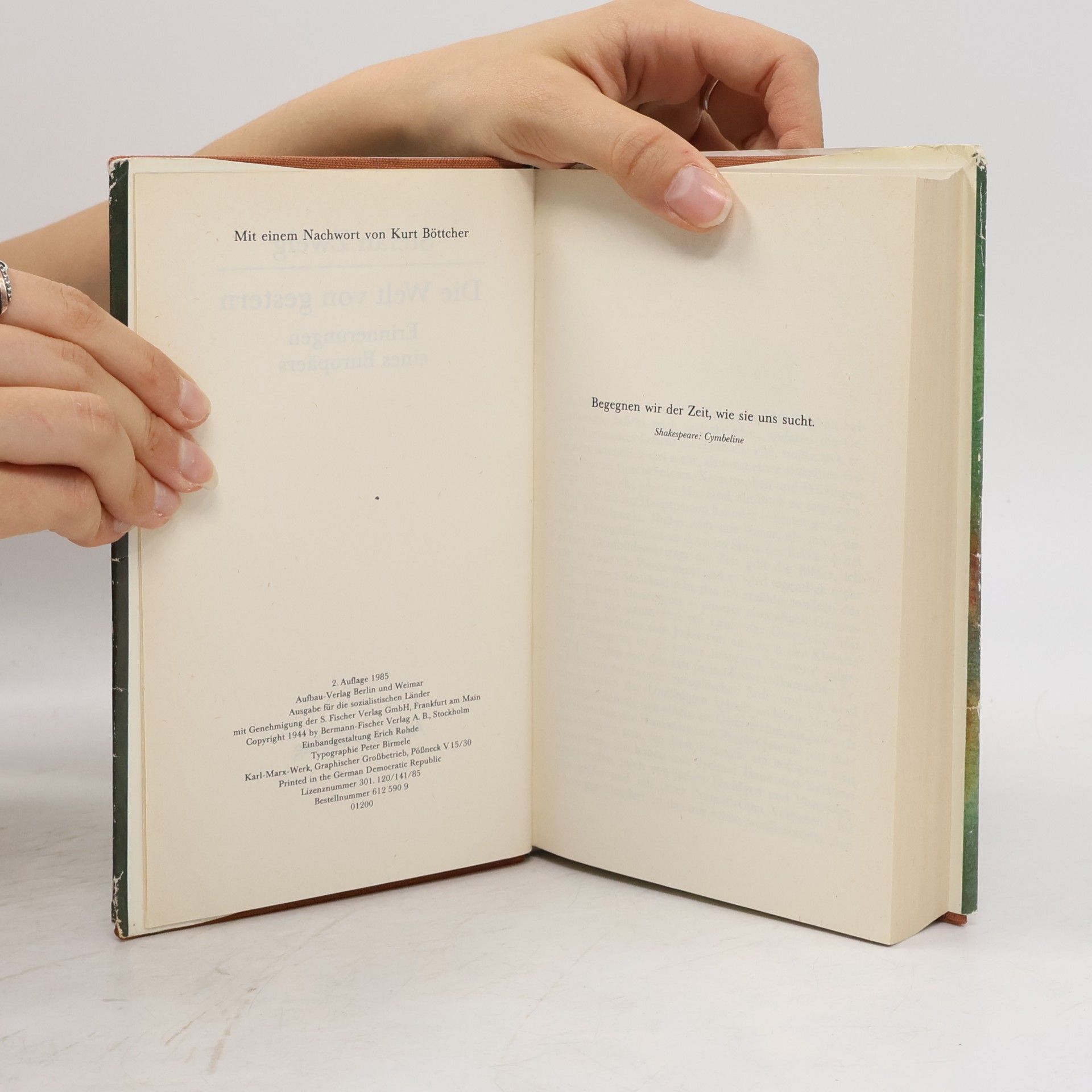 Stefan Zweig Die Welt von gestern
