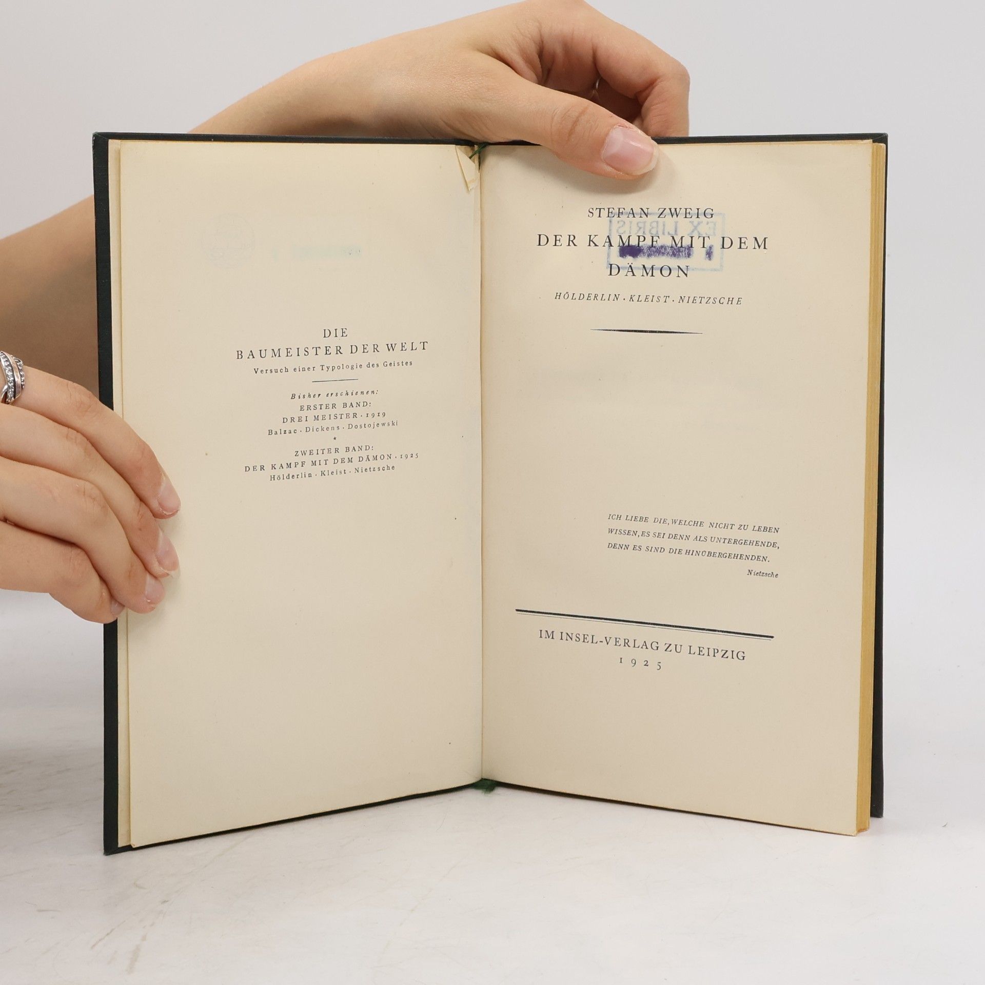 Stefan Zweig Der Kampf mit dem Dämon
