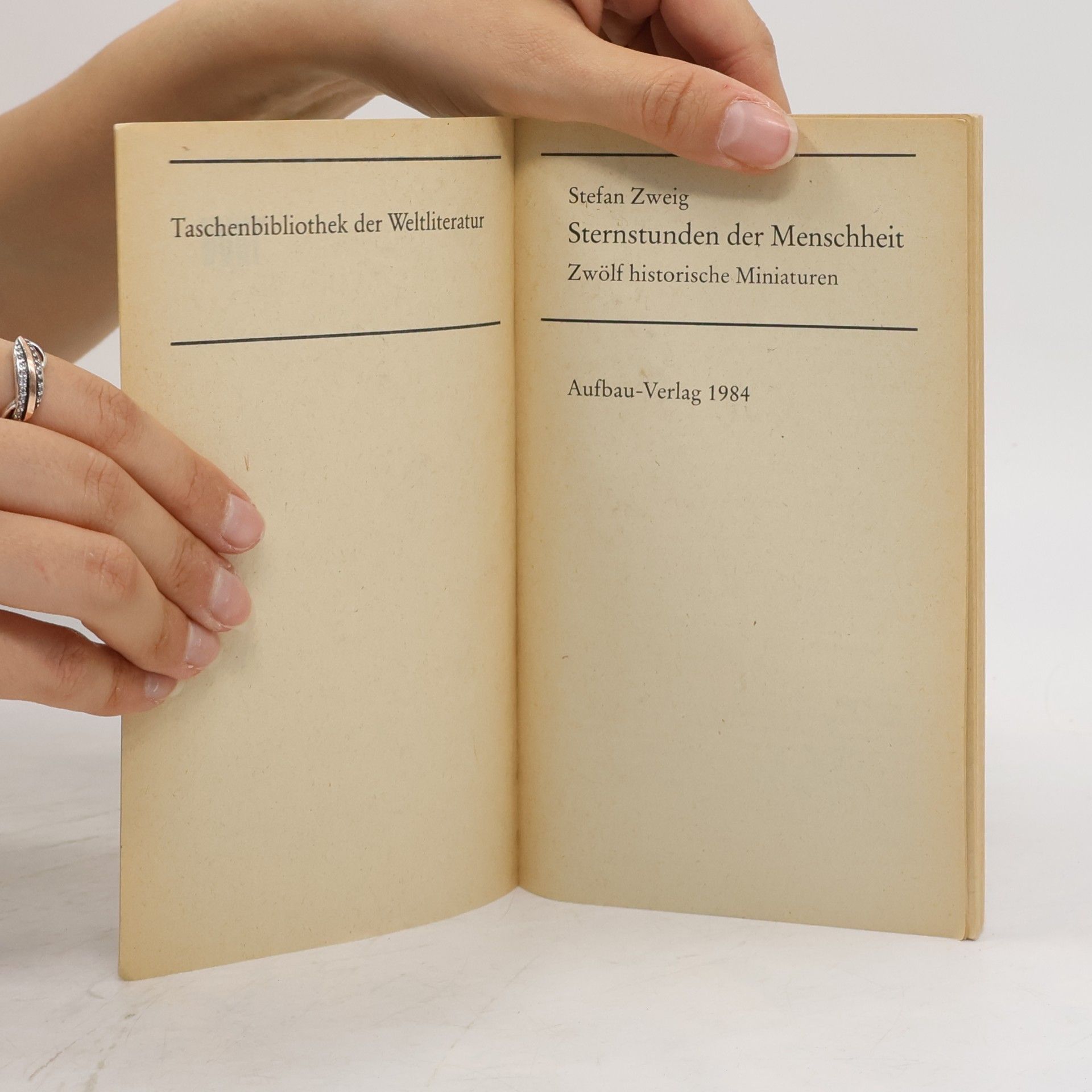Stefan Zweig Sternstunden der Menschheit