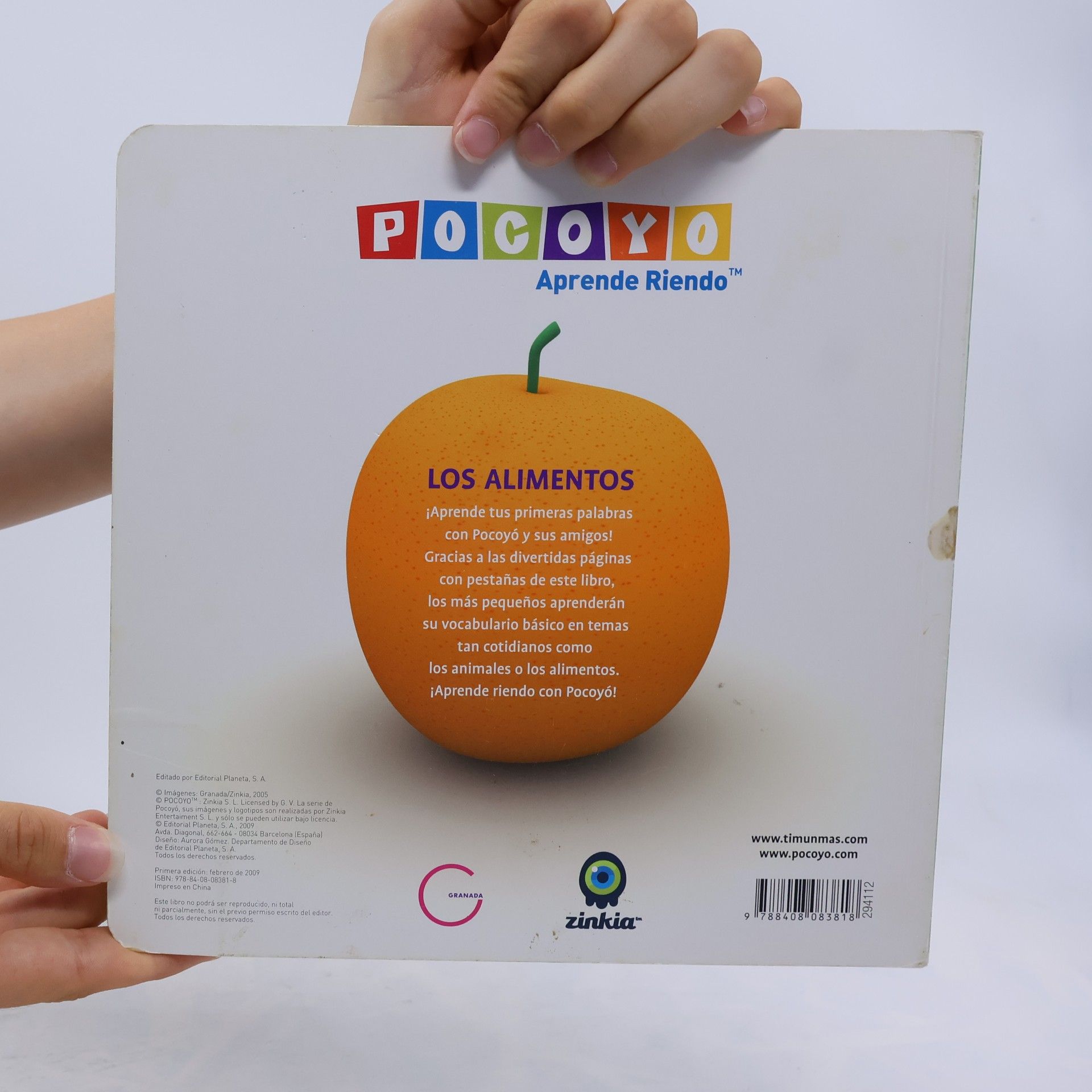Zinkia Pocoyó. Los alimentos