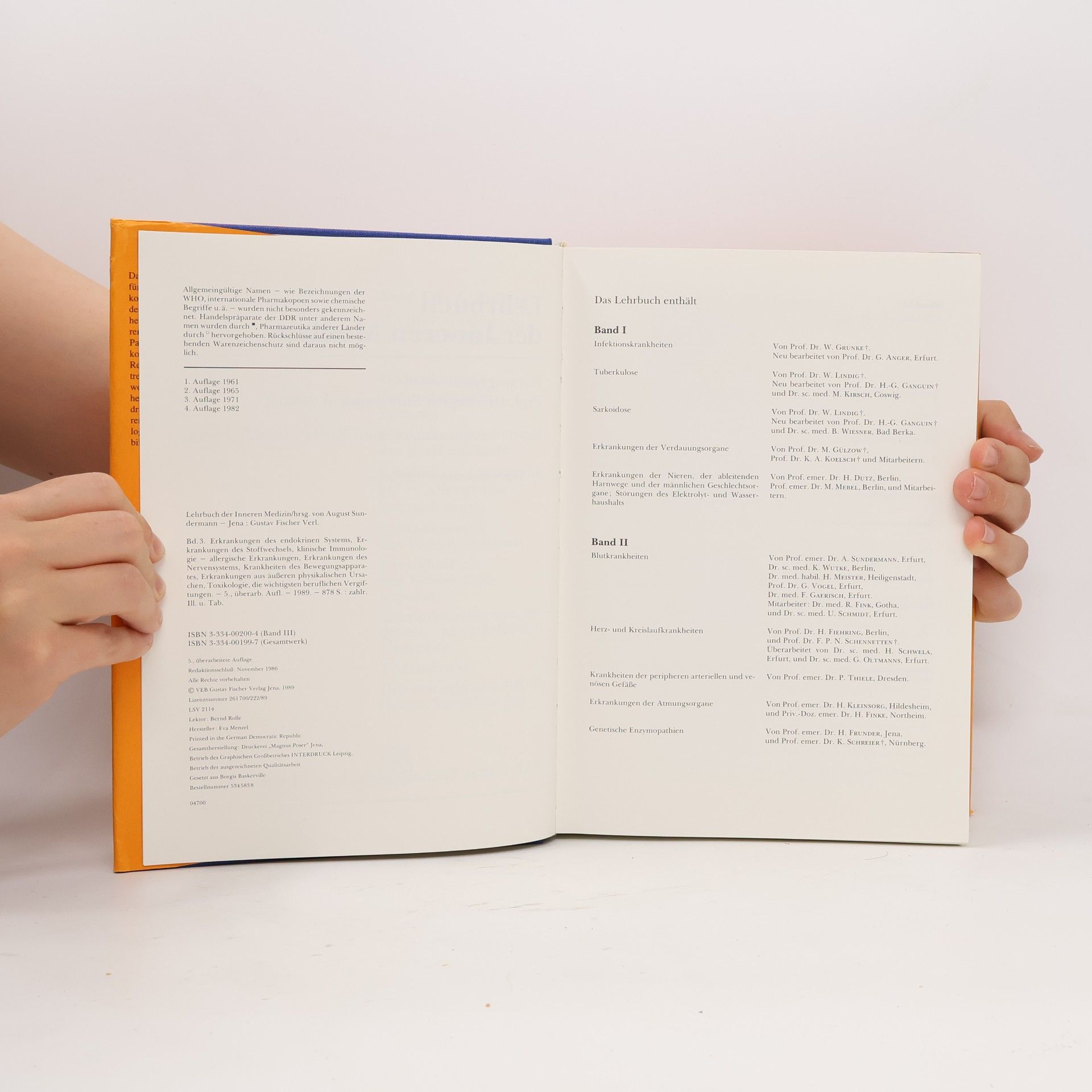 August Sundermann Lehrbuch der Inneren Medizin