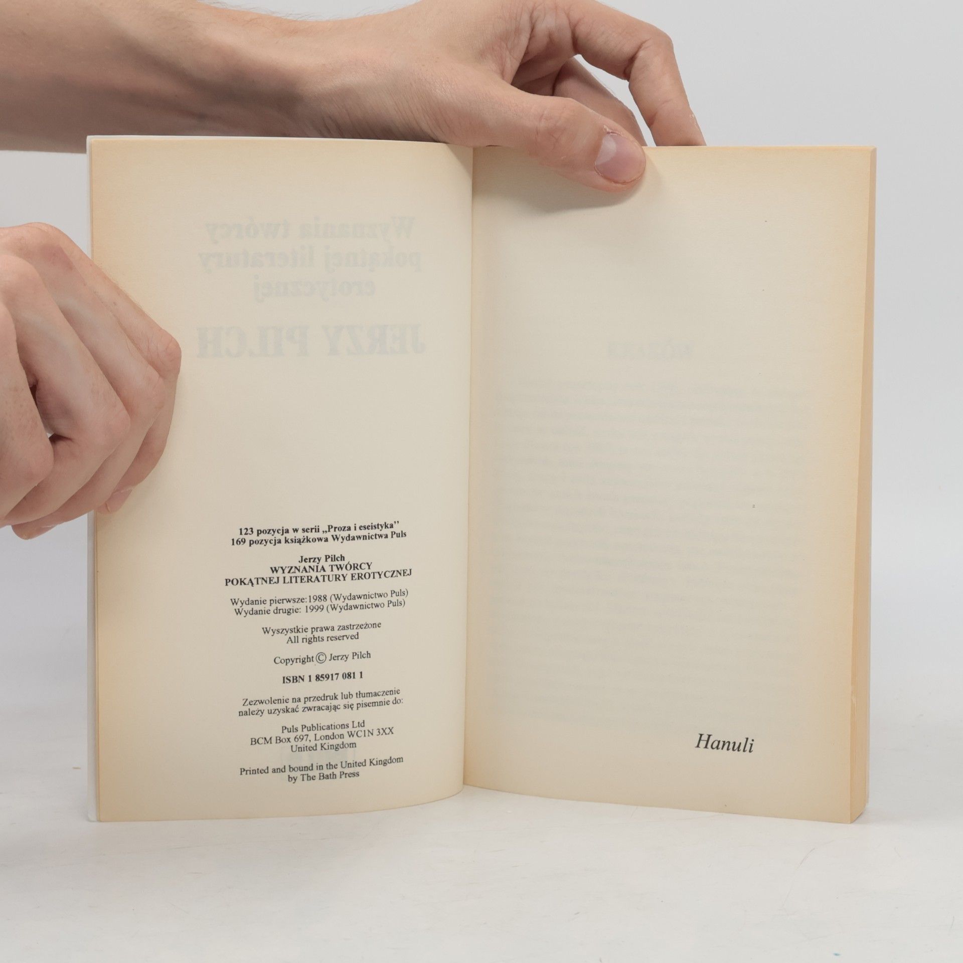 Jerzy Pilch Wyznania twórcy pokątnej literatury erotycznej