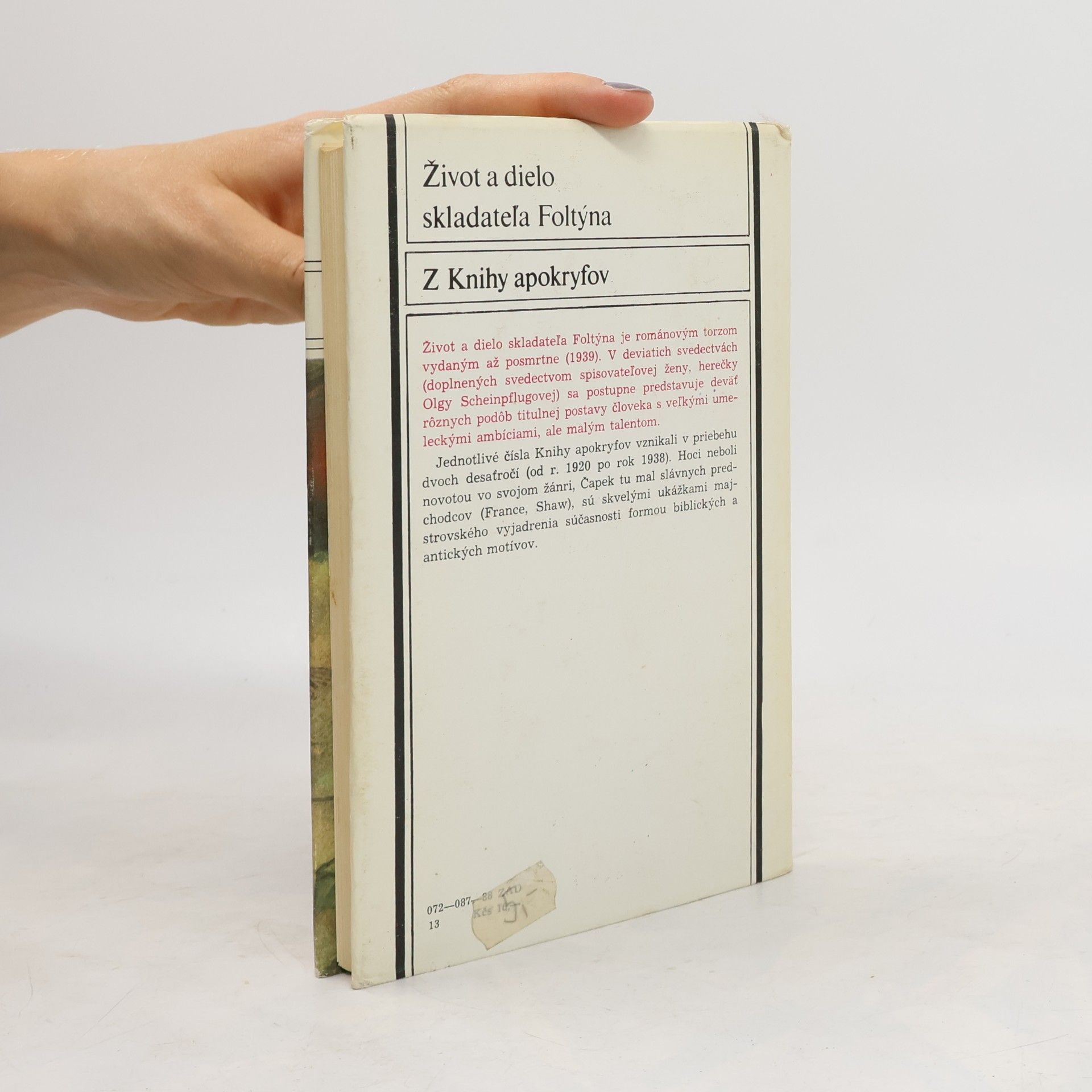 Karel Čapek Život a dielo skladateľa Foltýna