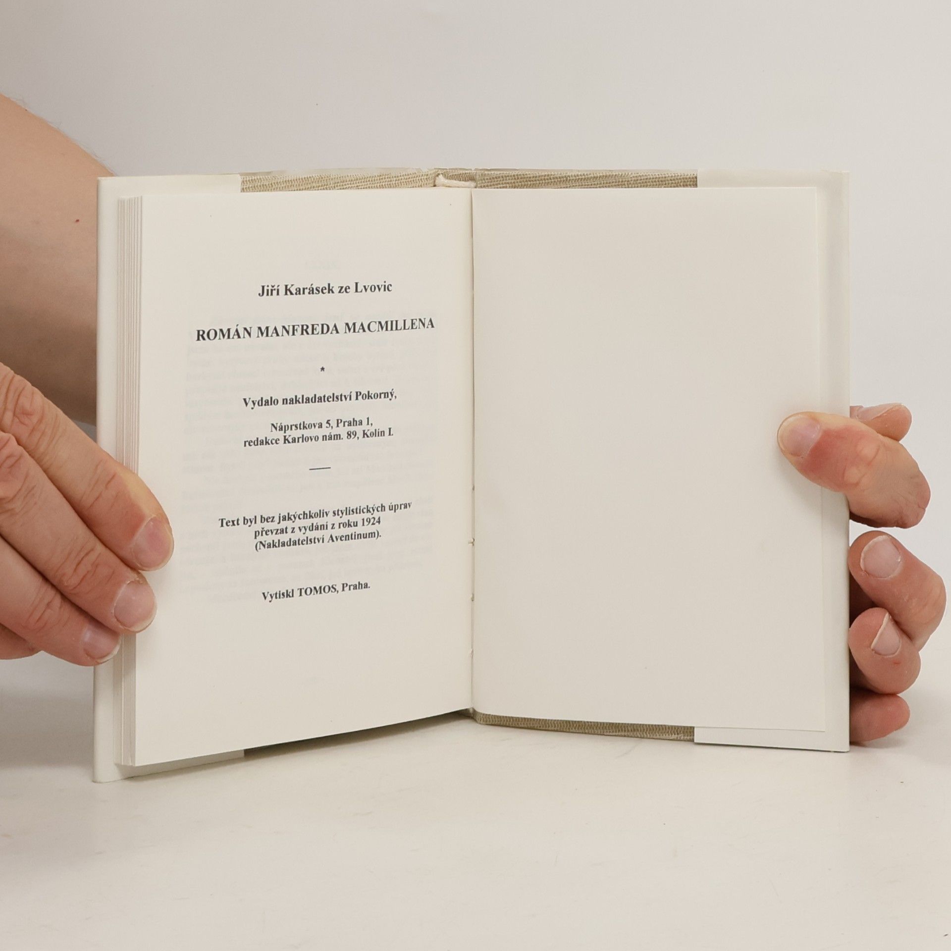 Jiří Karásek ze Lvovic Román Manfreda Macmillena