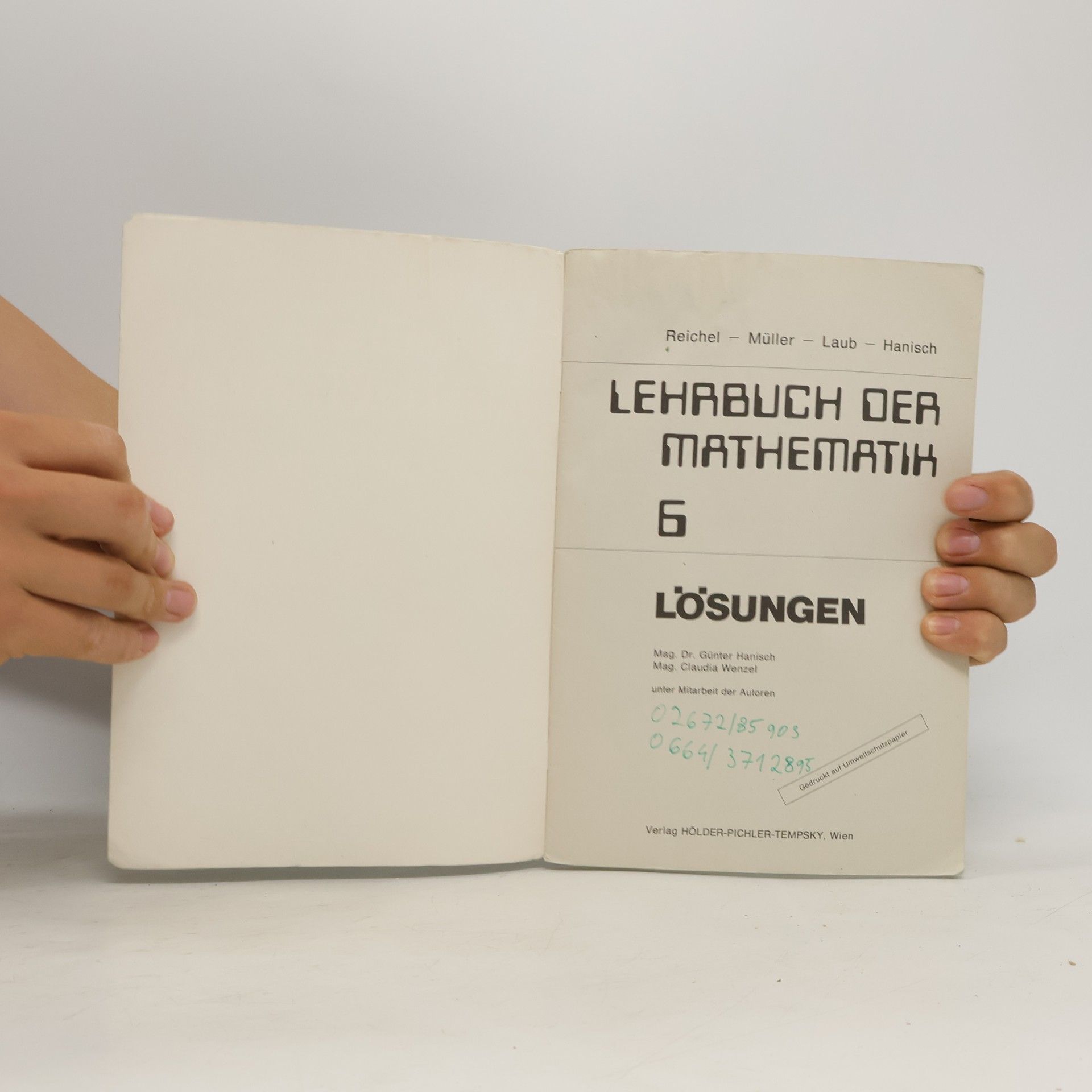 Robert Müller Lehrbuch der Mathematik 6. Lösungen