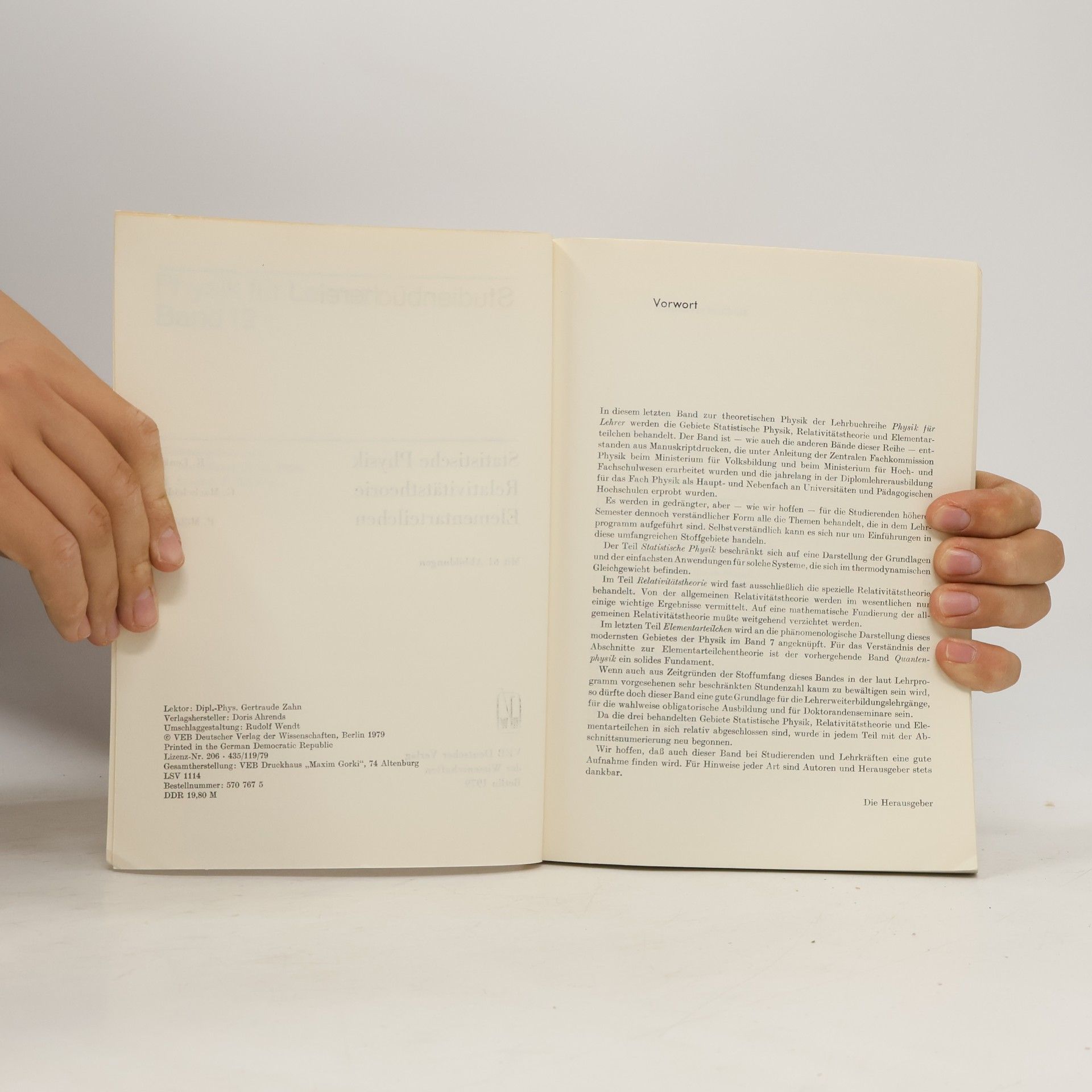 Various authors Statistische Physik. Relativitätstheorie. Elementarteilchen