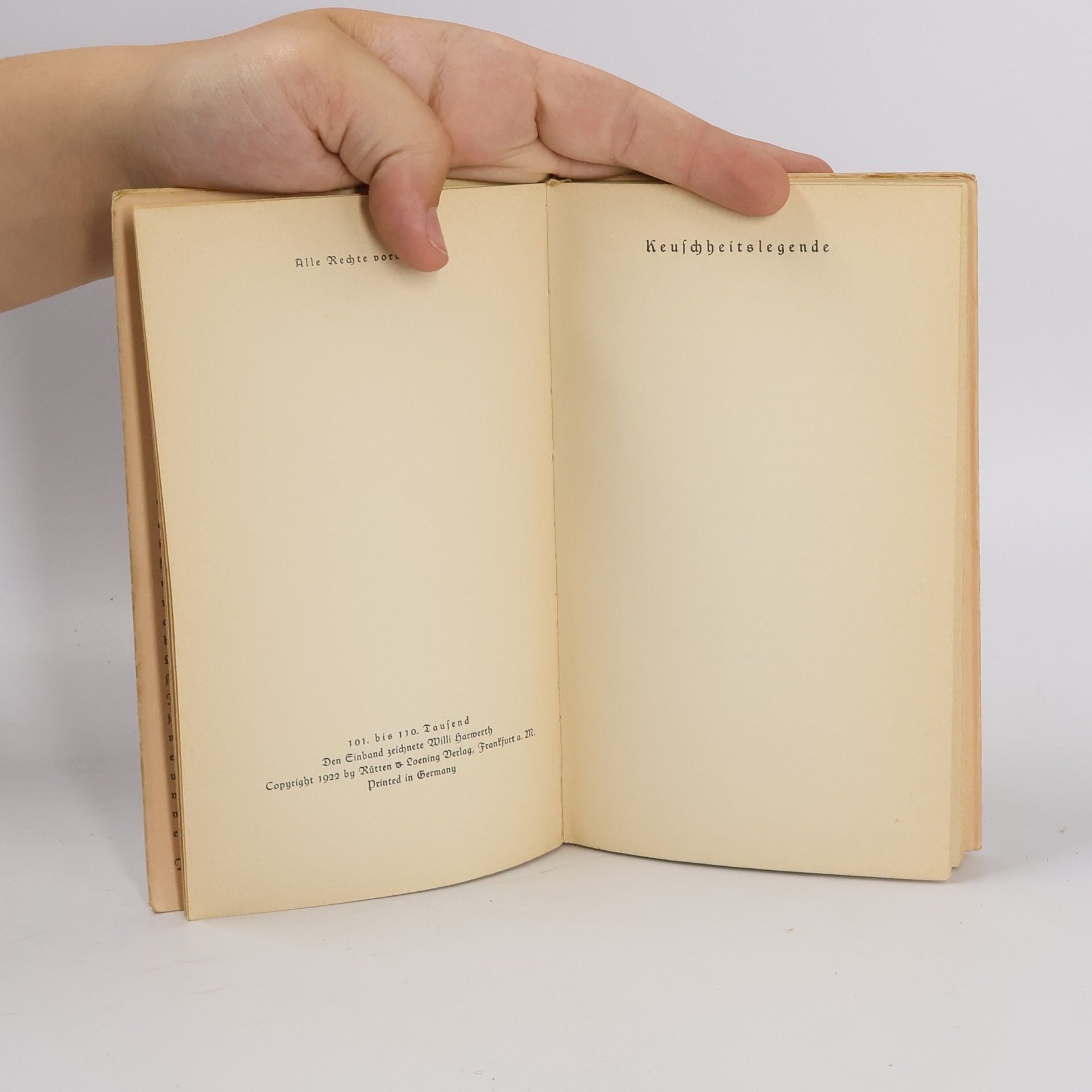 Rudolf G. Binding Keuschheitslegende