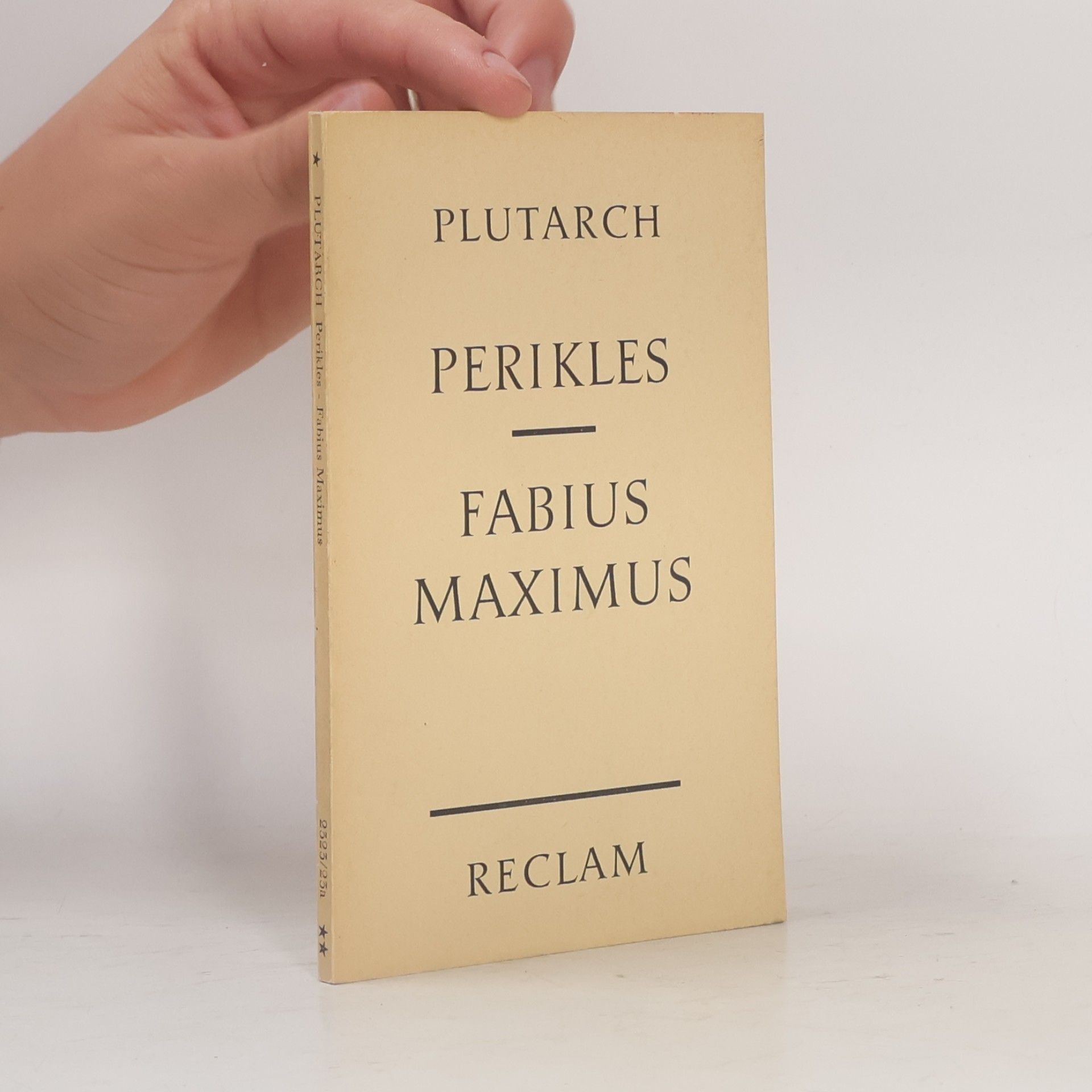 Plutarch Perikles. Fabius Maximus