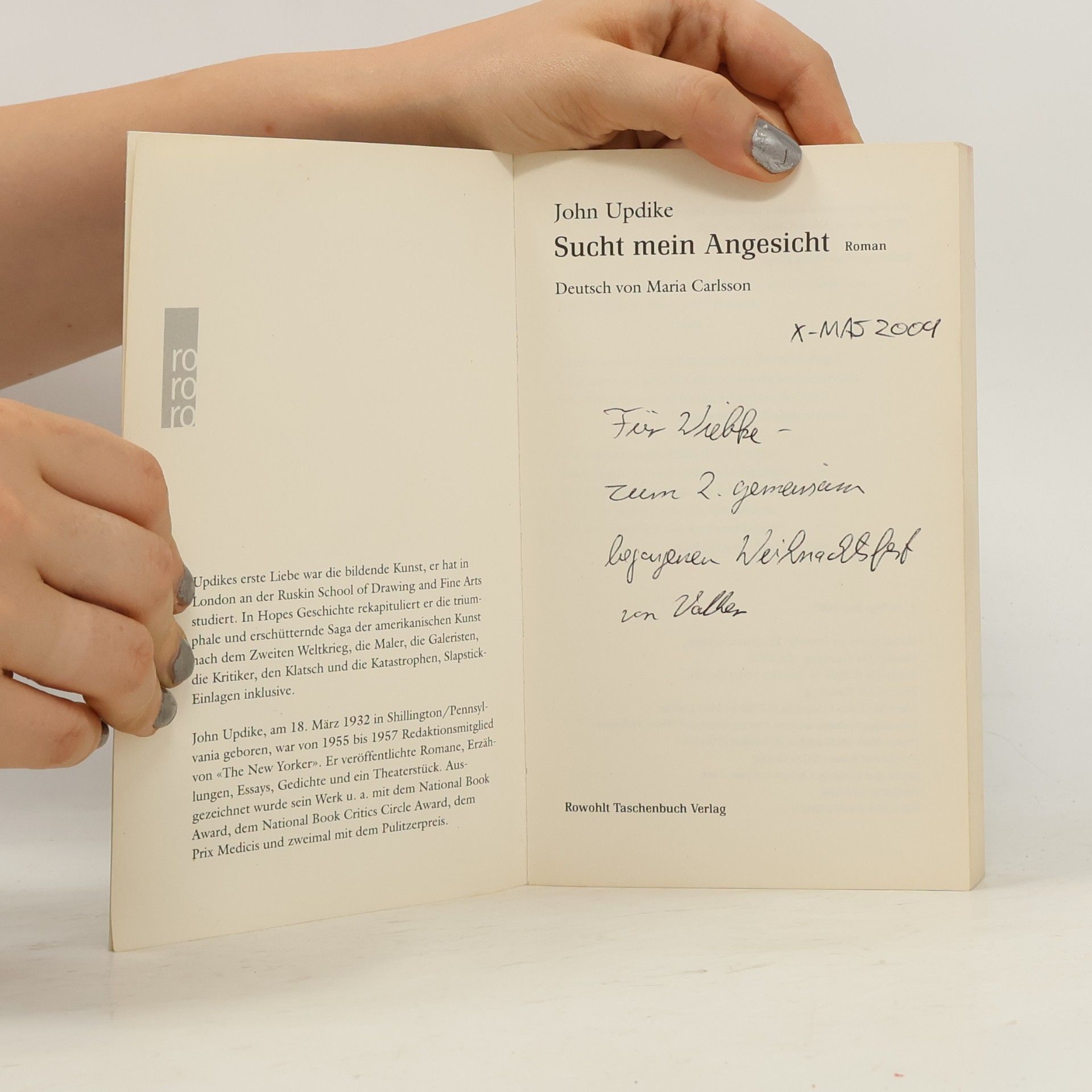John Updike Sucht mein Angesicht