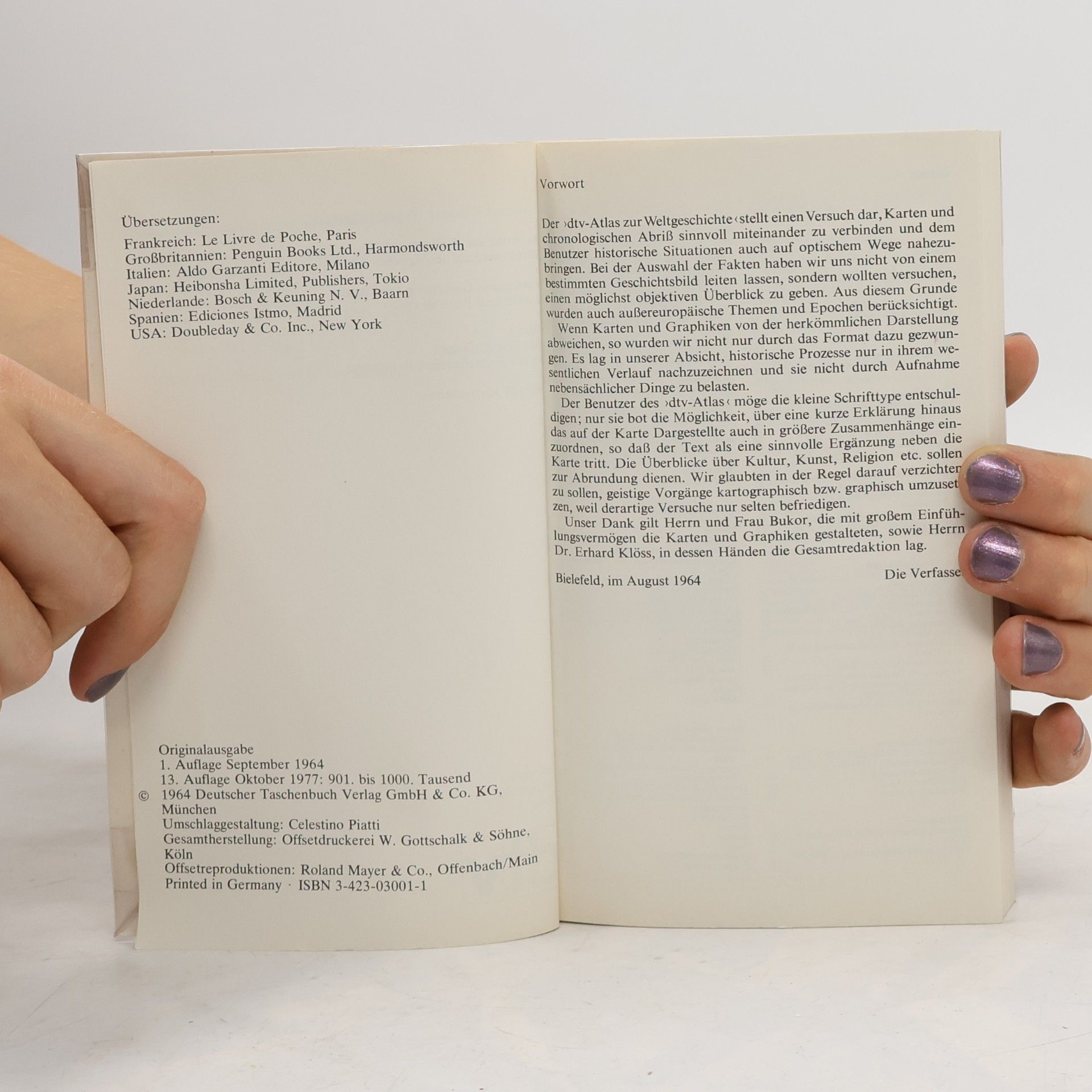 Hermann Kinder dtv-Atlas zur Weltgeschichte 1