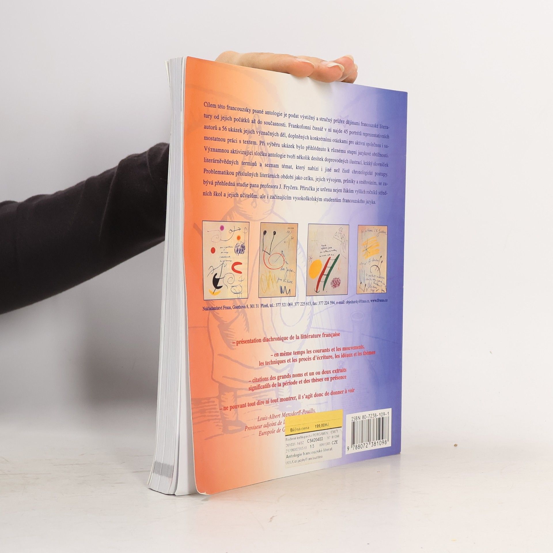 Marcela Horažďovská Antologie francouzské literatury. Anthologie de la littérature française