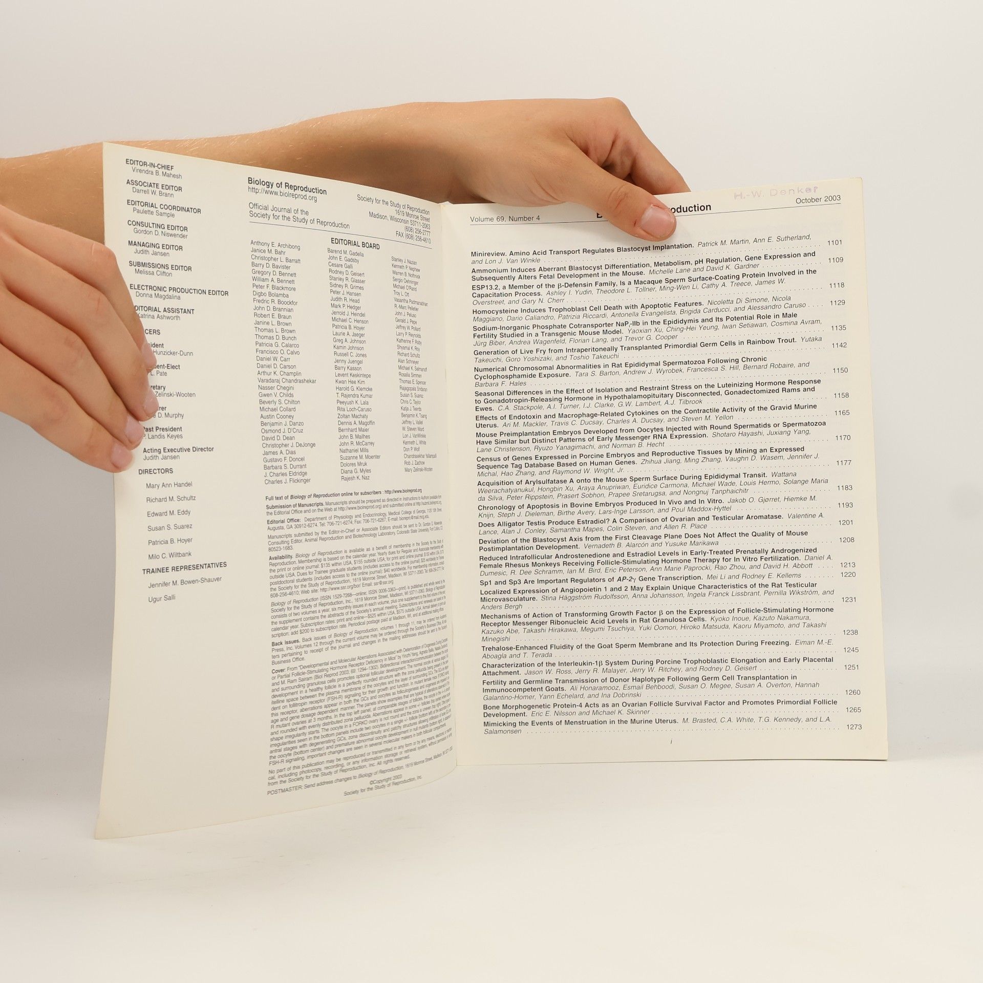 Collectif d'auteurs Biology of Reproduction