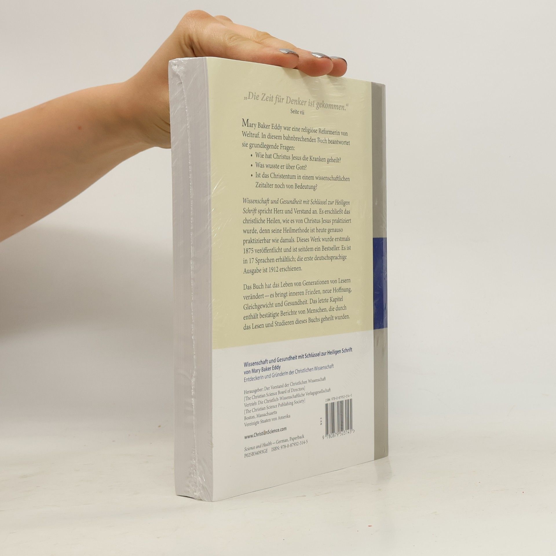Mary Baker Eddy Wissenschaft und Gesundheit: mit Schlüssel zur Heiligen Schrift