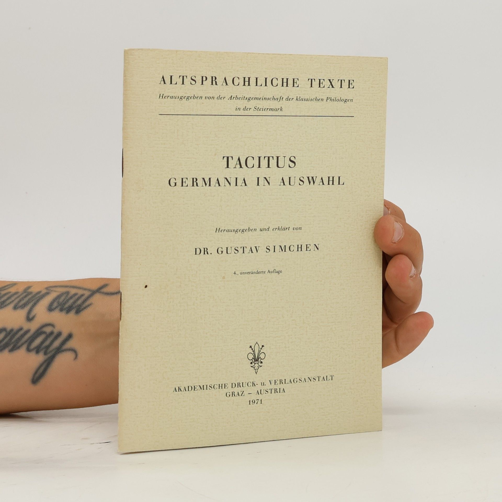 Gustav Simchen Tacitus: Germania in Auswahl