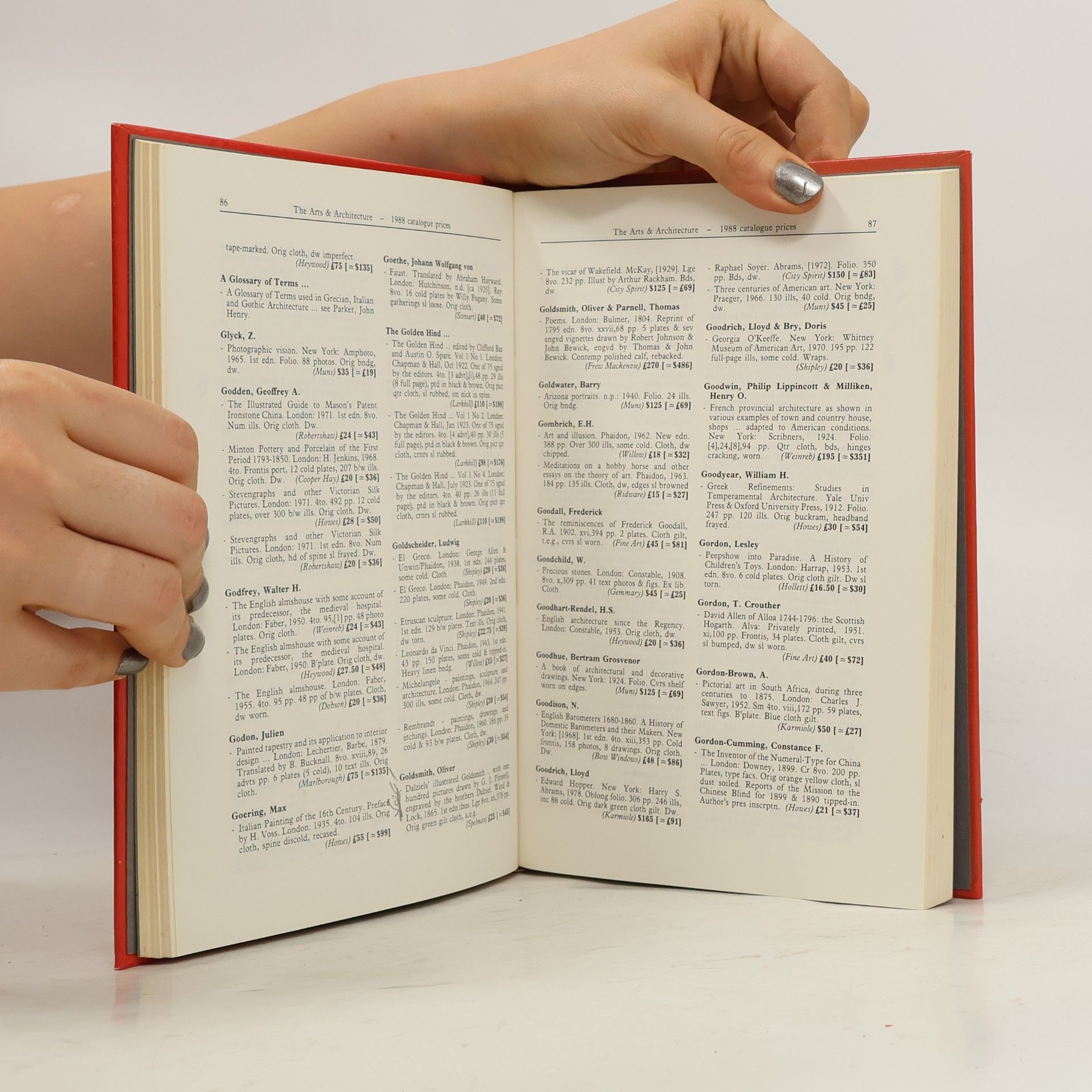 Michael Cole International Rare Book Prices - 1989: The Arts & Architecture