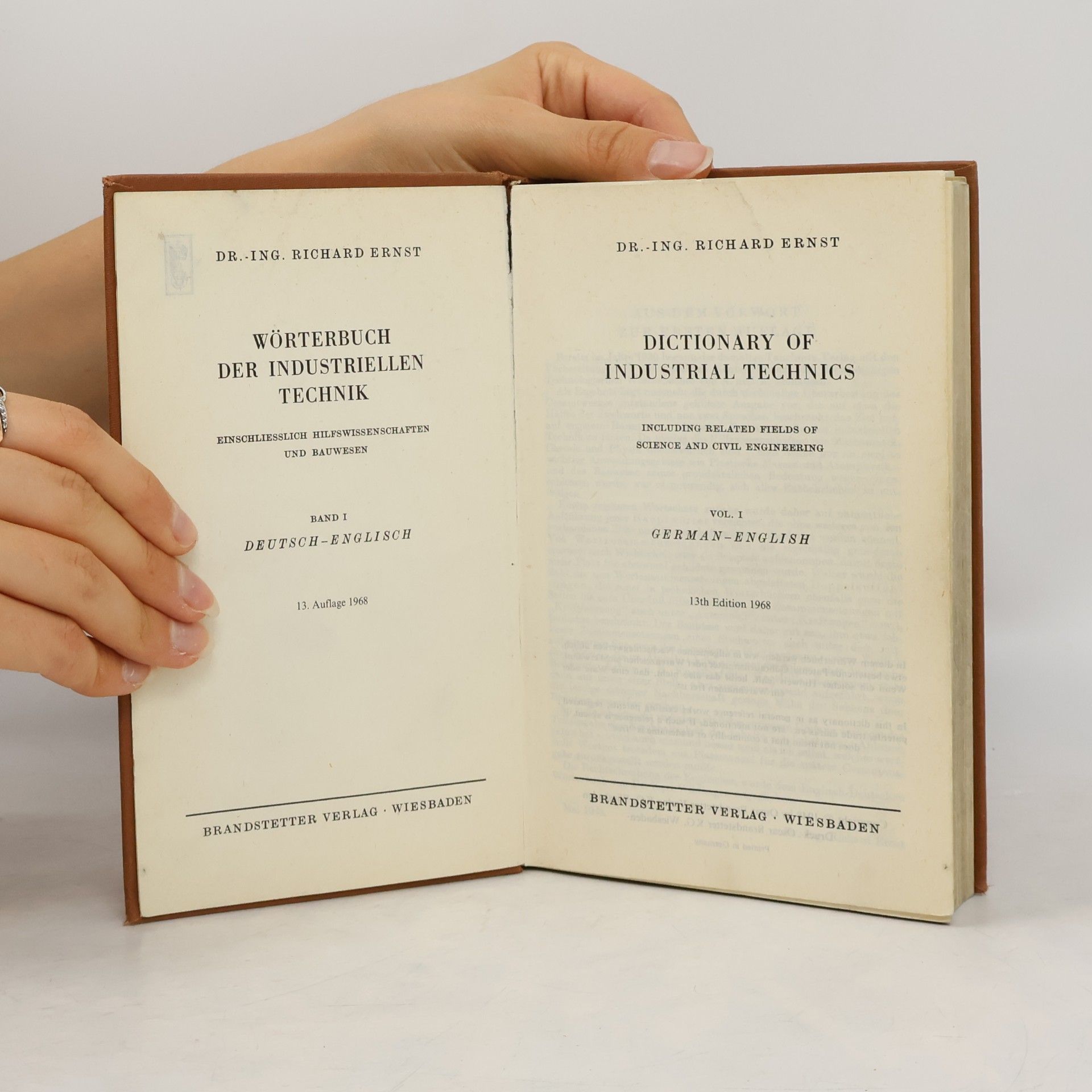 Richard Ernst Dictionary of industrial technics I