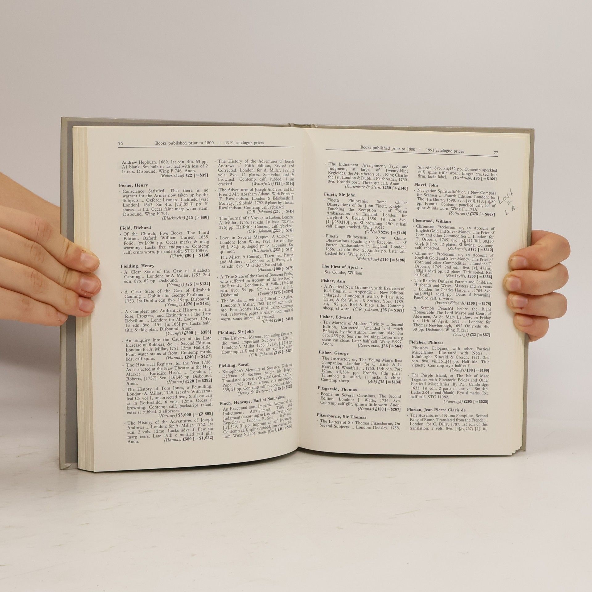 Michael Cole International Rare Book Prices - 1992: Early Printed Books