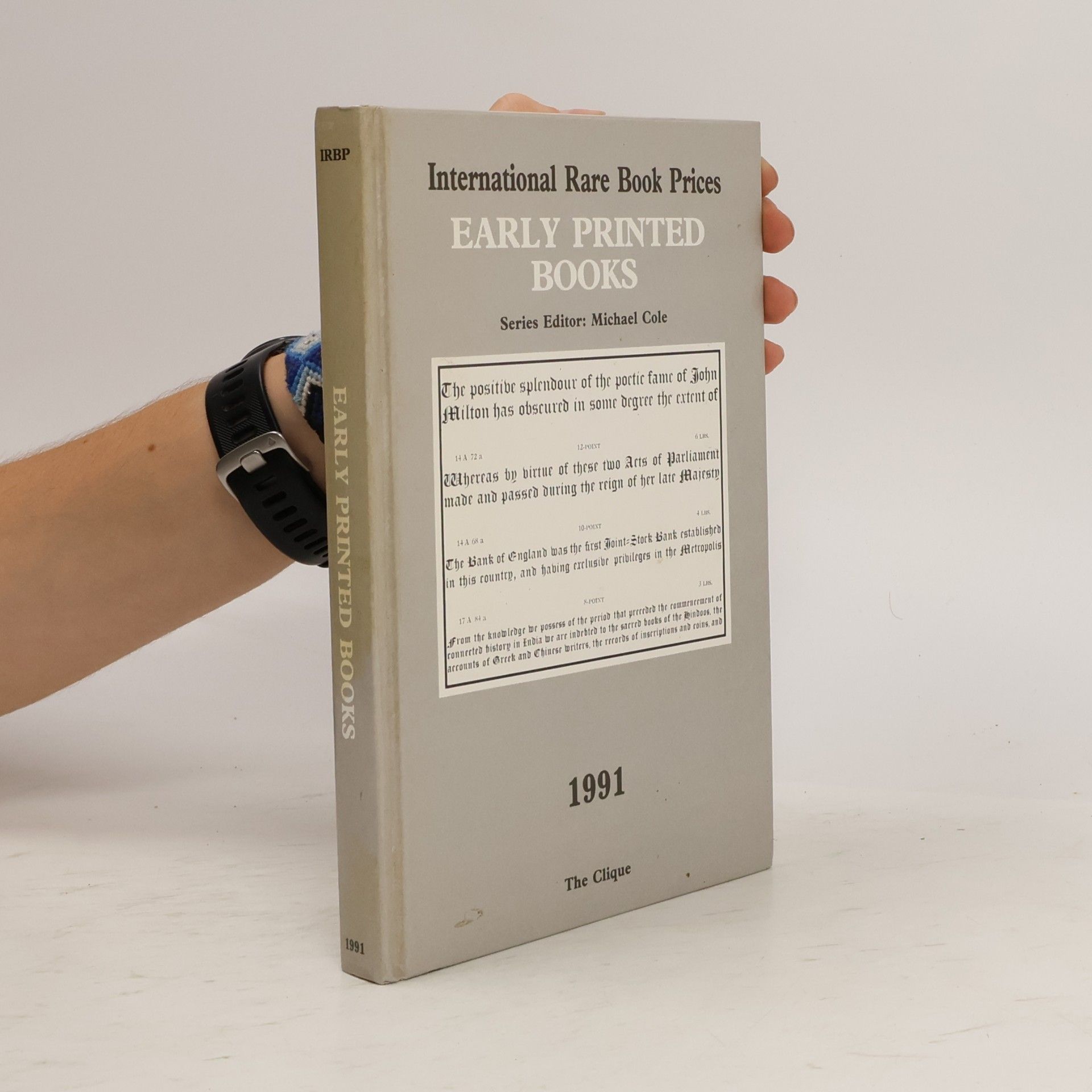 Michael Cole International Rare Book Prices - 1991: Early Printed Books