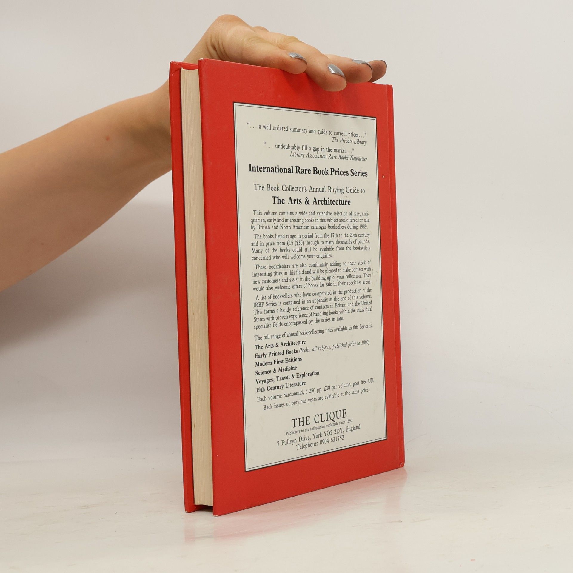 Michael Cole International Rare Book Prices: Arts and Architecture 1990