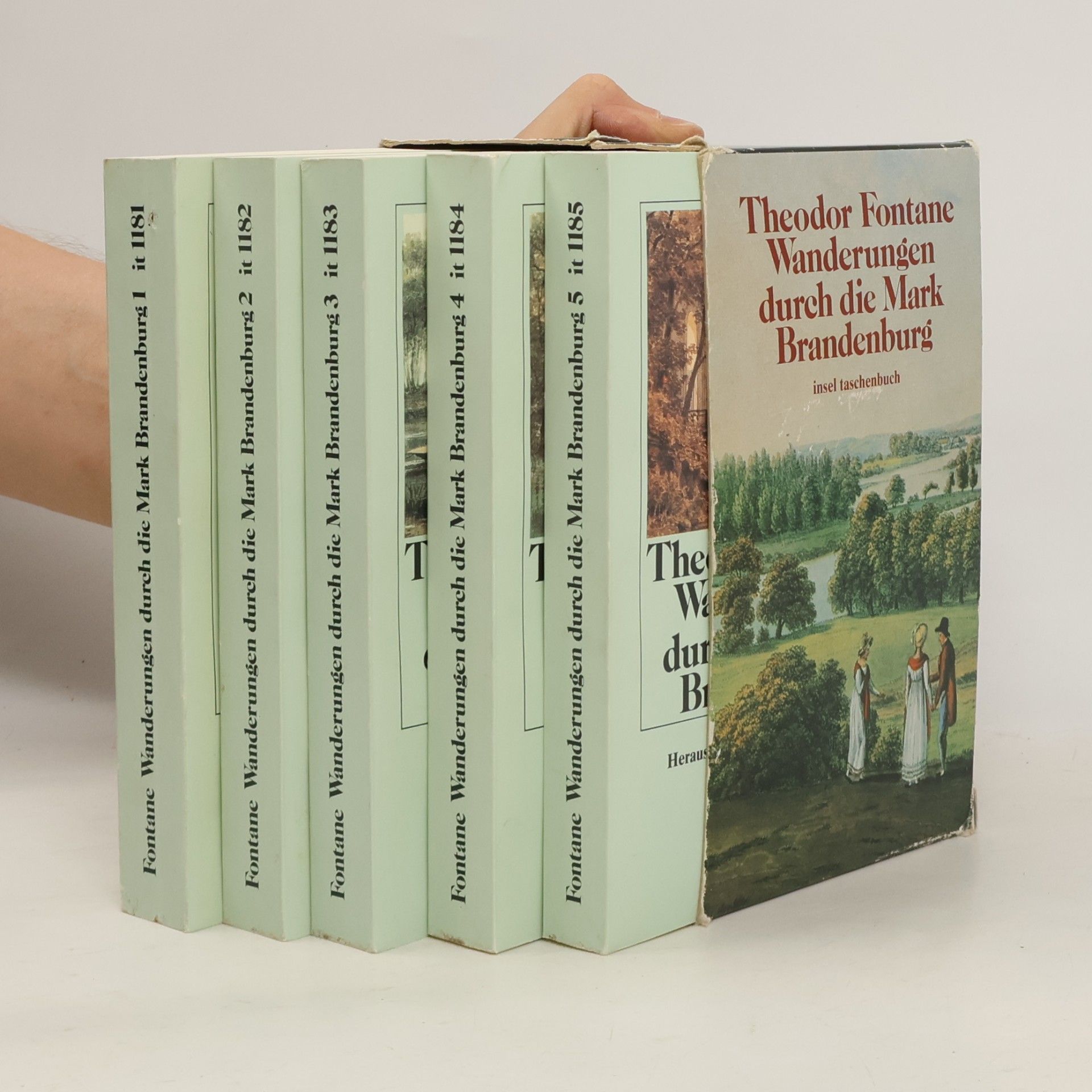 Theodor Fontane Wanderung durch die Mark Brandenburg 1-4 (4 svazky, box, nekompletní)