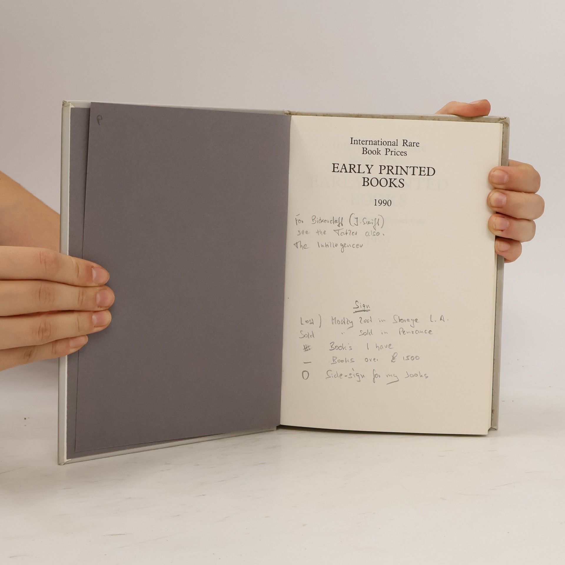 Michael Cole International Rare Book Prices: Early Printed Books/1990