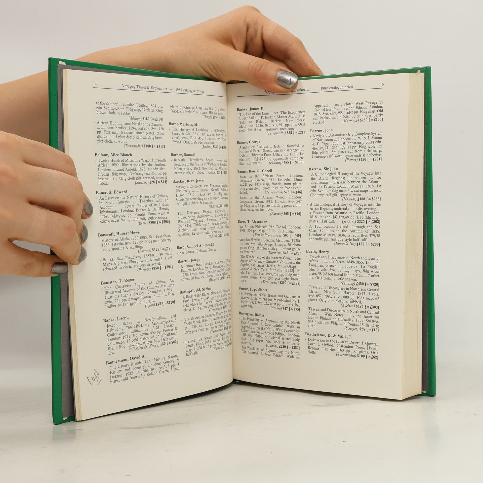 Michael Cole International Rare Book Prices - 1990: Voyages, Travel & Exploration