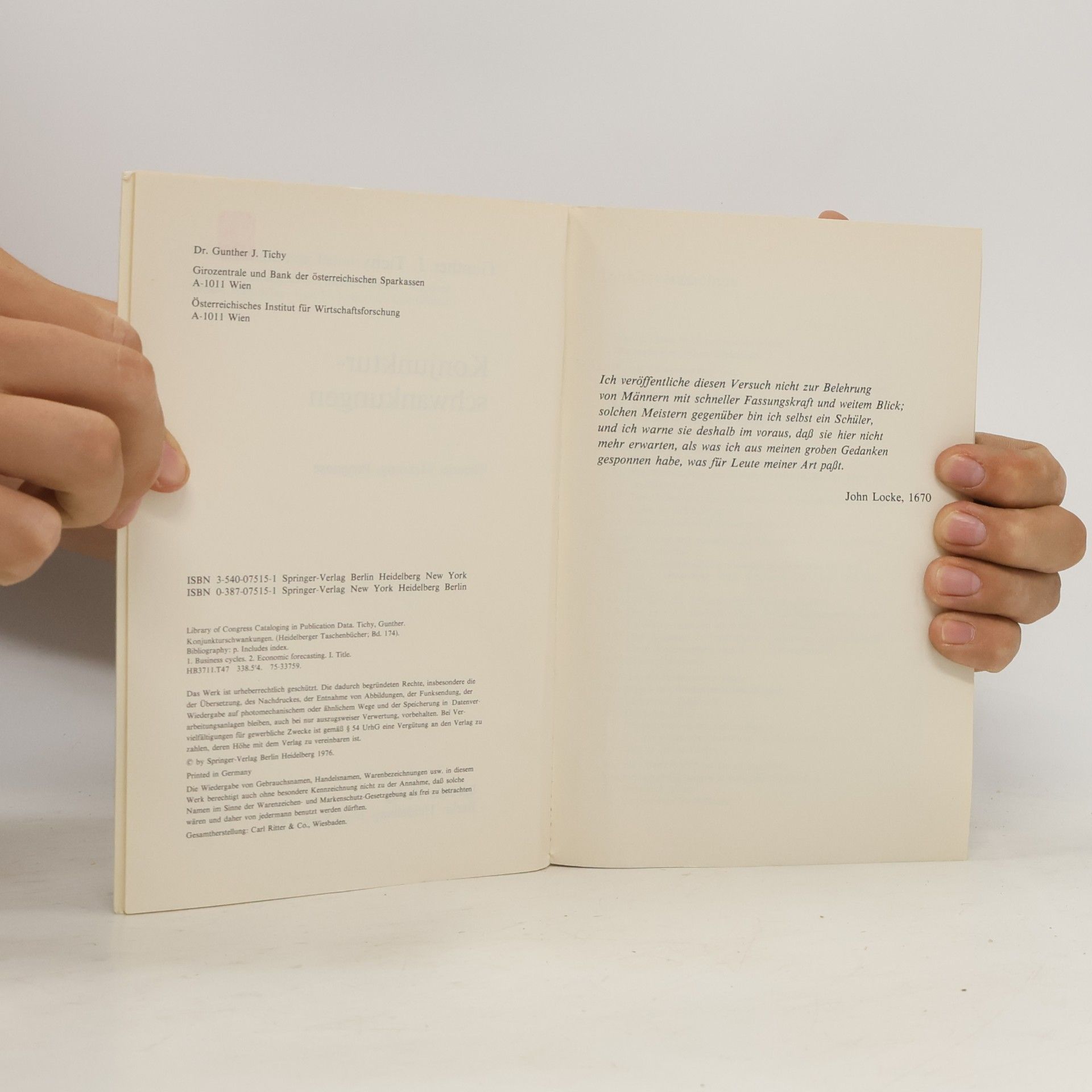 Gunther J. Tichy Heidelberger Taschenbücher - 174: Konjunkturschwankungen