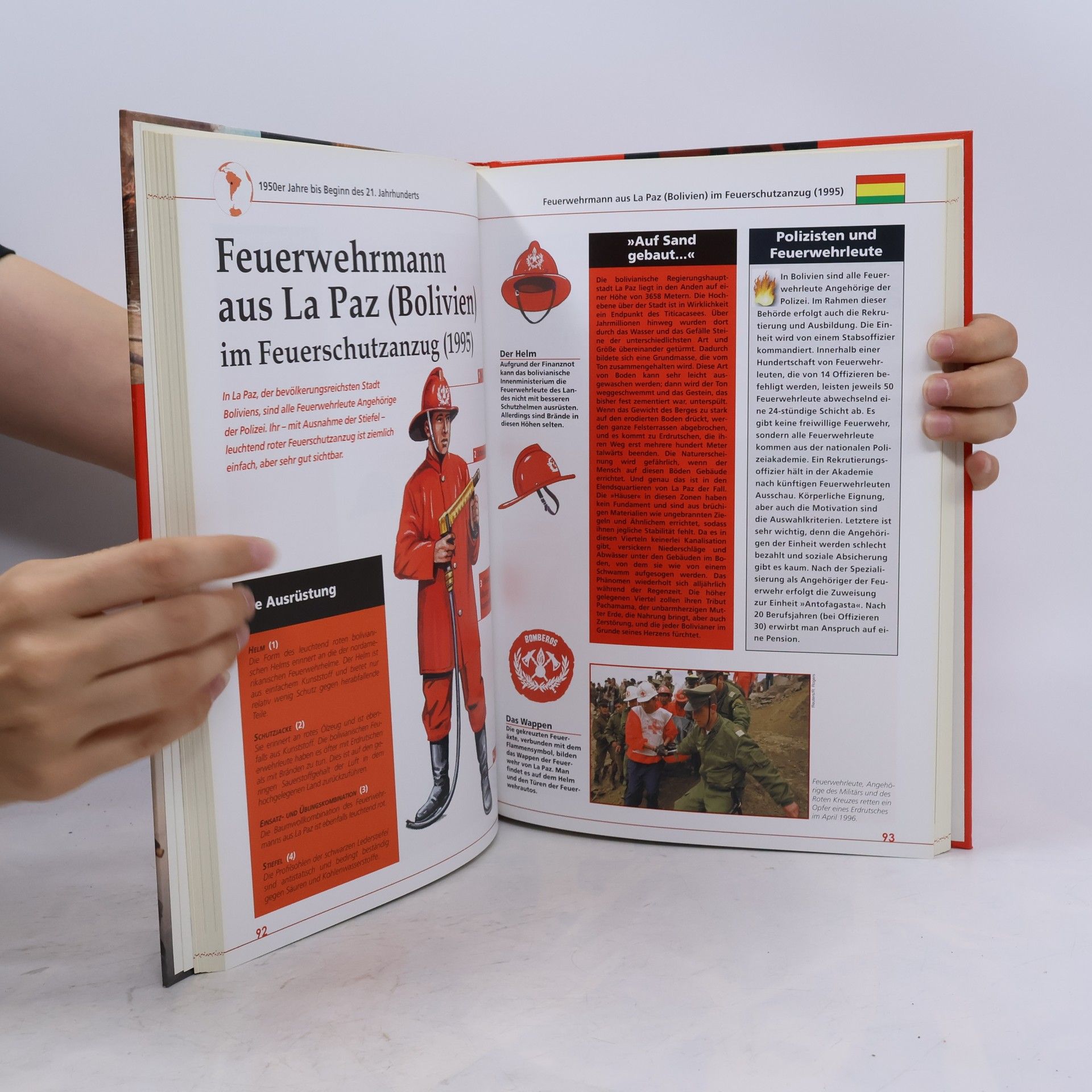 Feuerwehrleute aus aller Welt. löschen, retten, bergen, schützen - damals und heute