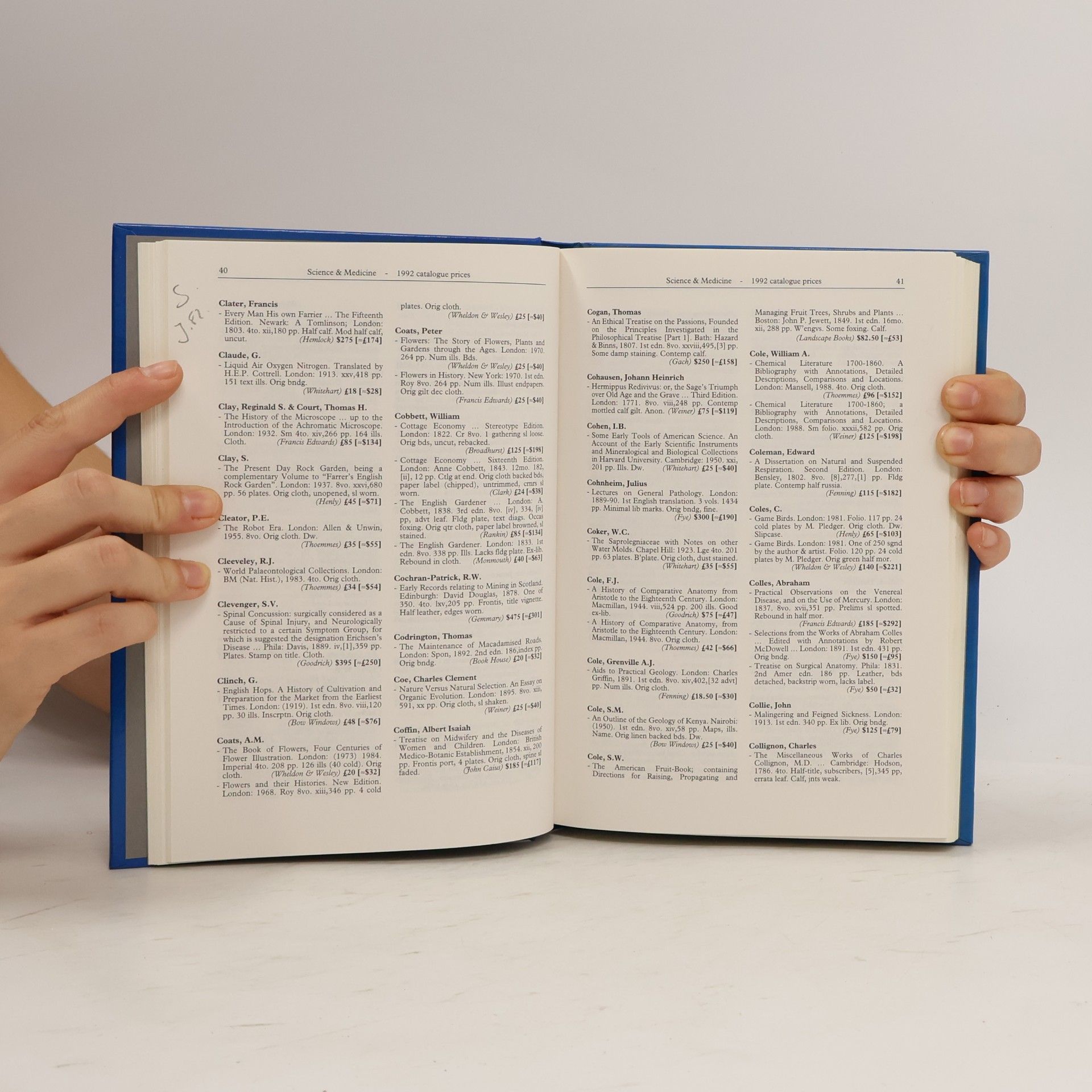 Michael Cole Annual Register of Book Values - 1993: Science & Medicine