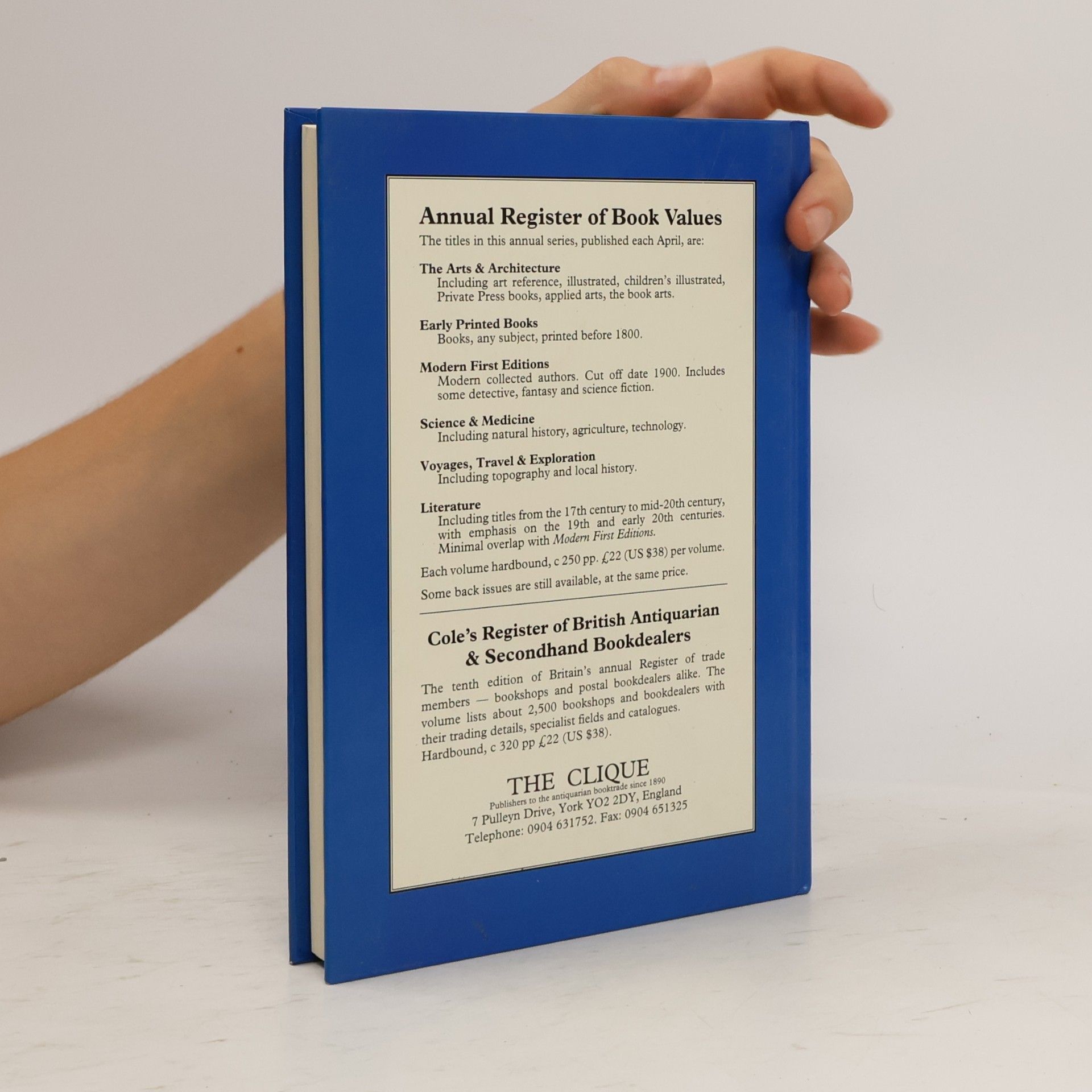 Michael Cole Annual Register of Book Values - 1993: Science & Medicine