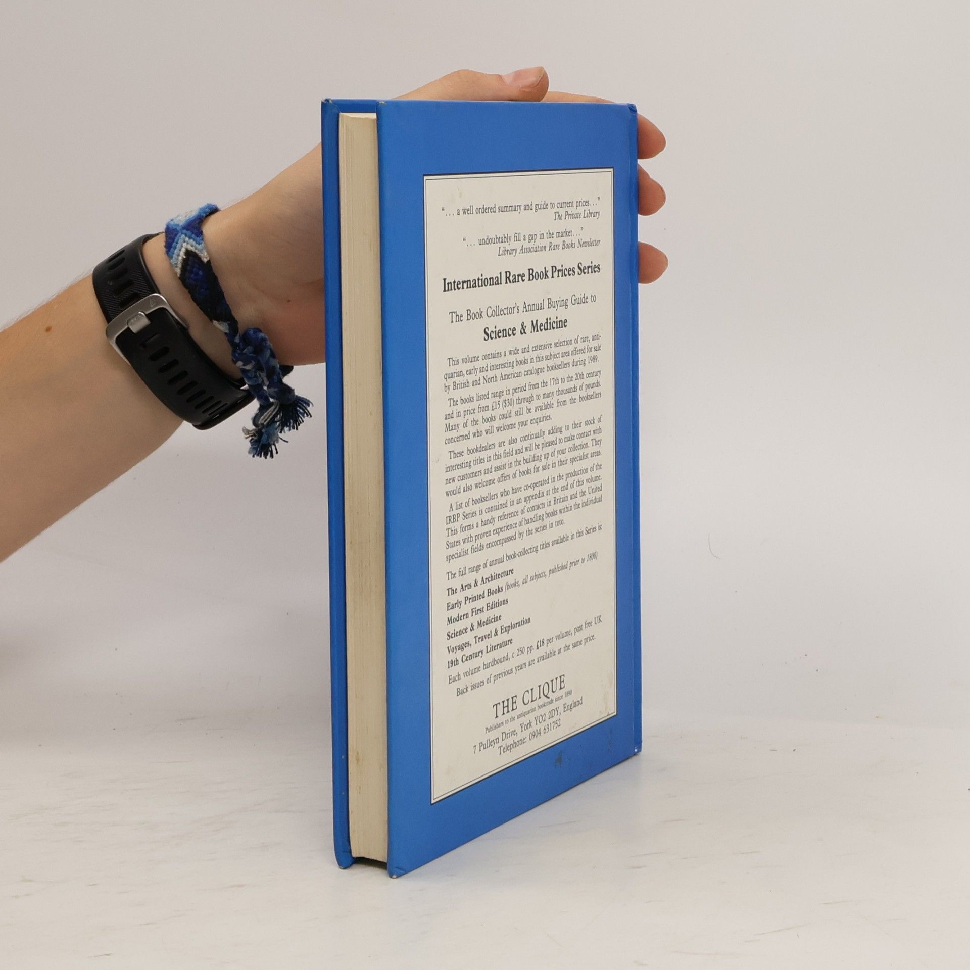 Michael Cole International Rare Book Prices: Science & Medicine/1990