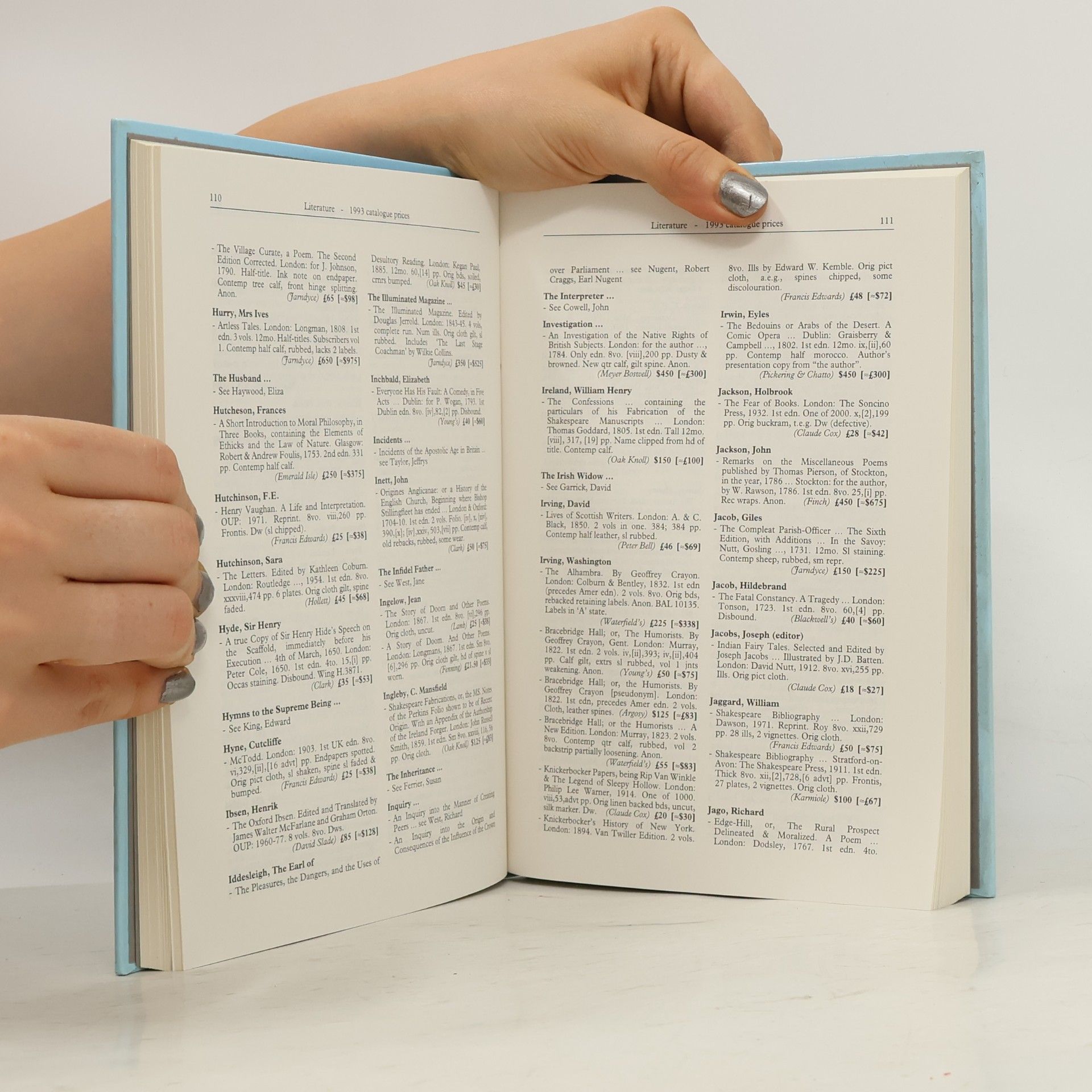 Michael Cole Literature Annual Register of Book