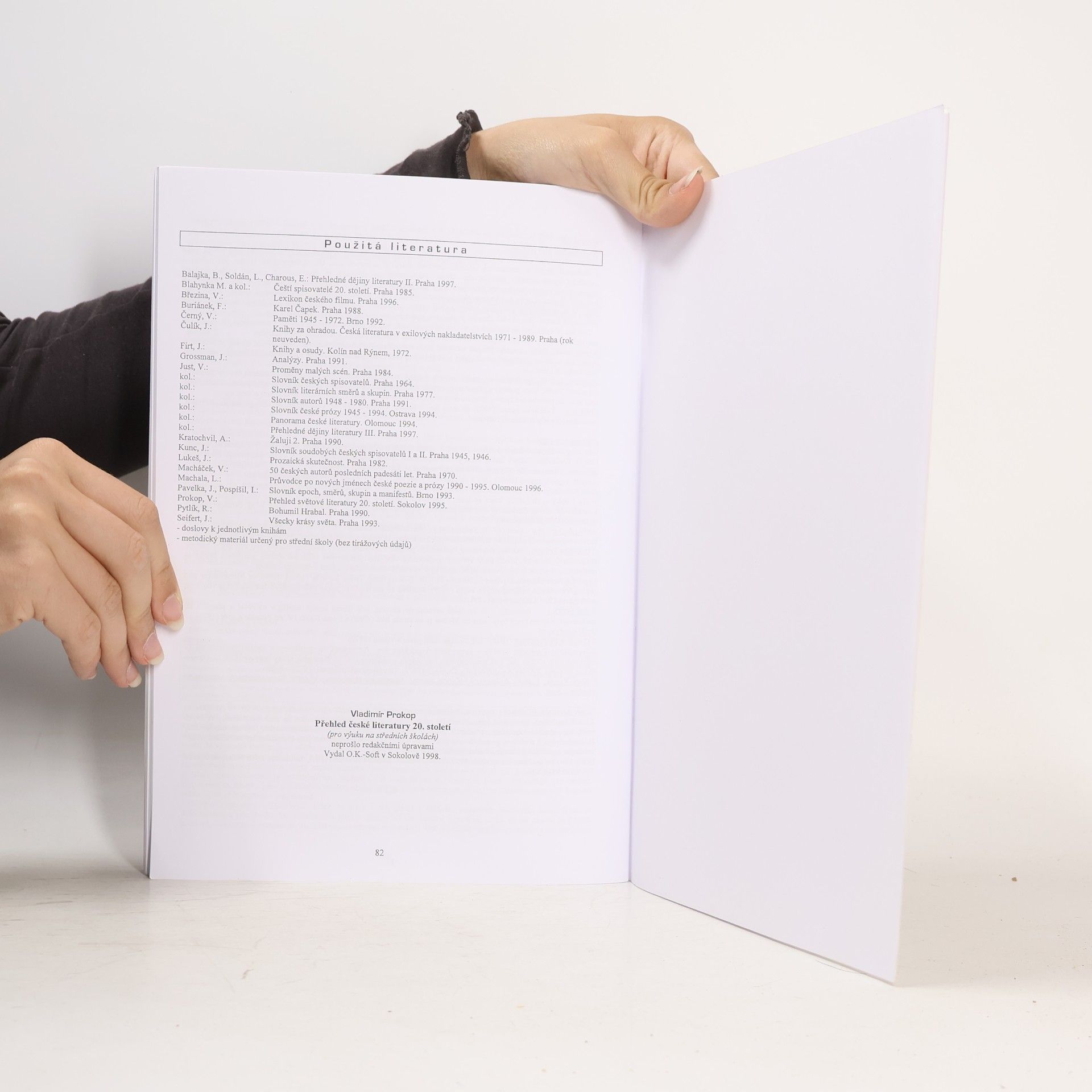 Vladimír Prokop Přehled české literatury 20. století: pro výuku literatury na středních školách