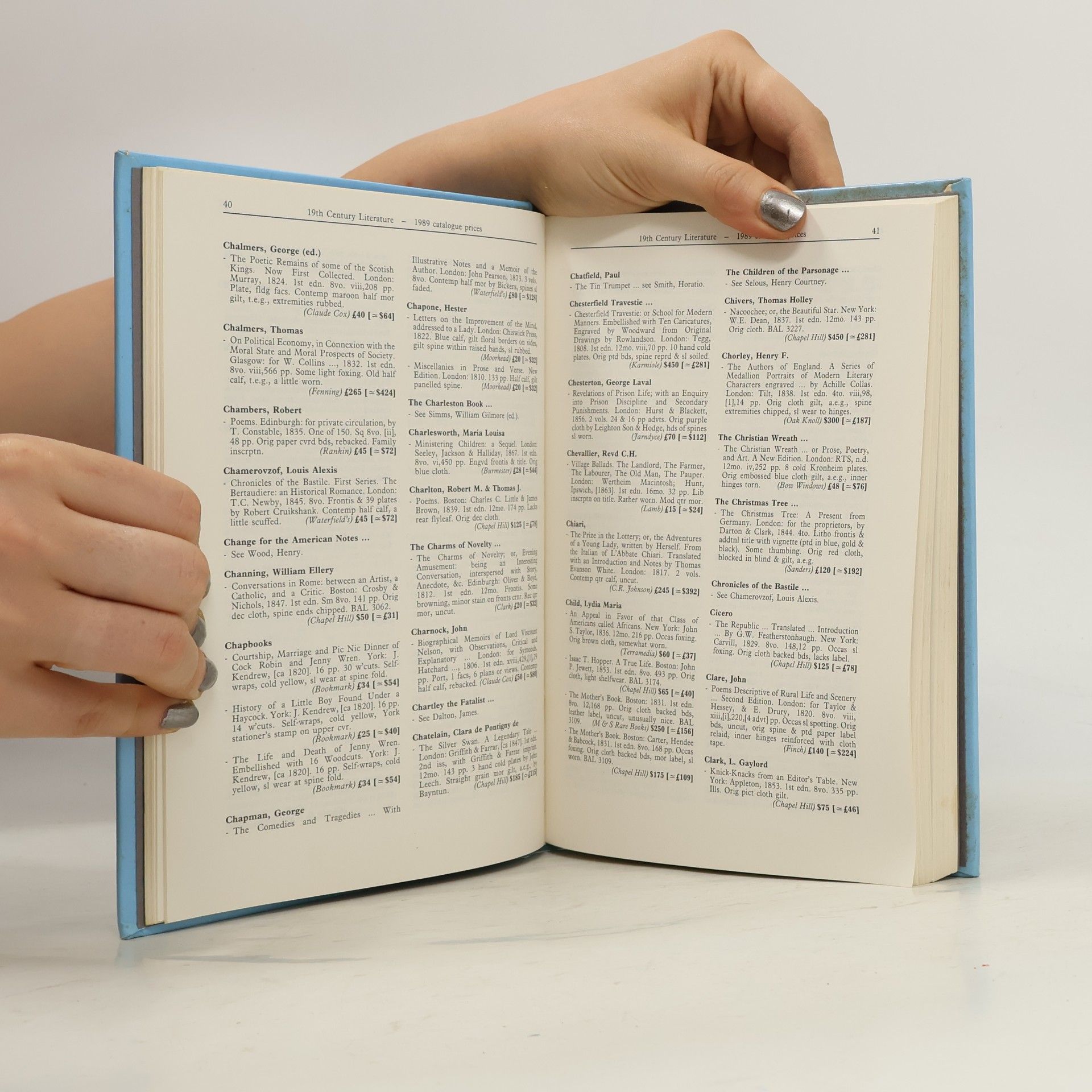 Michael Cole International Rare Book Prices: 19th Century Literature 1990