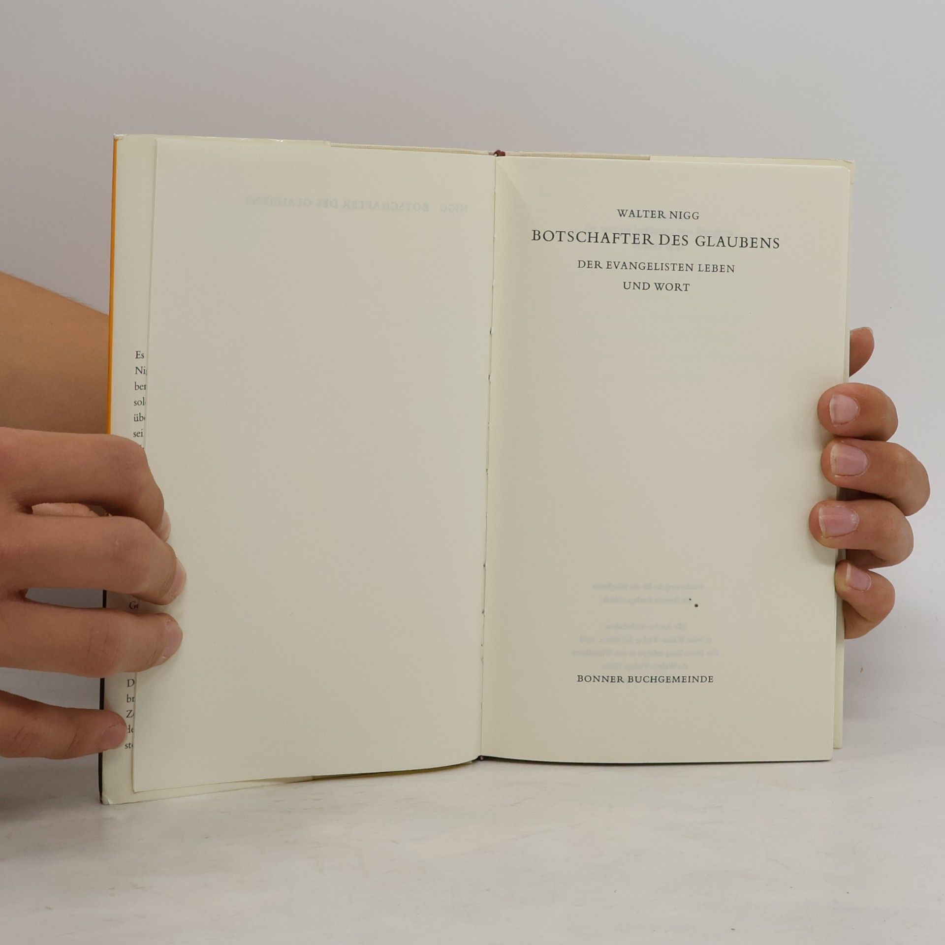Walter Nigg Botschafter des Glaubens. Der Evangelisten Leben und Wort