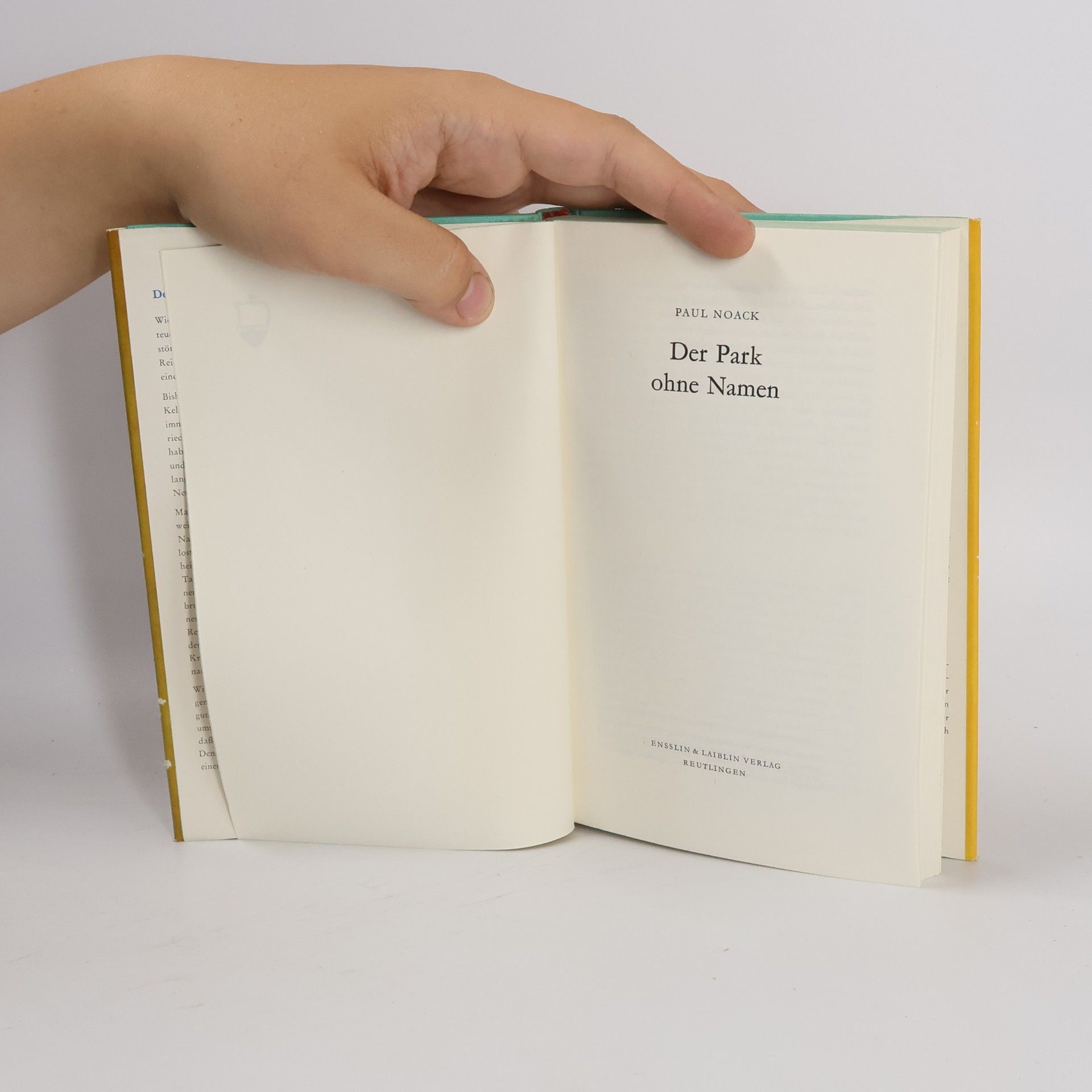 Paul Noack Der Park ohne Namen