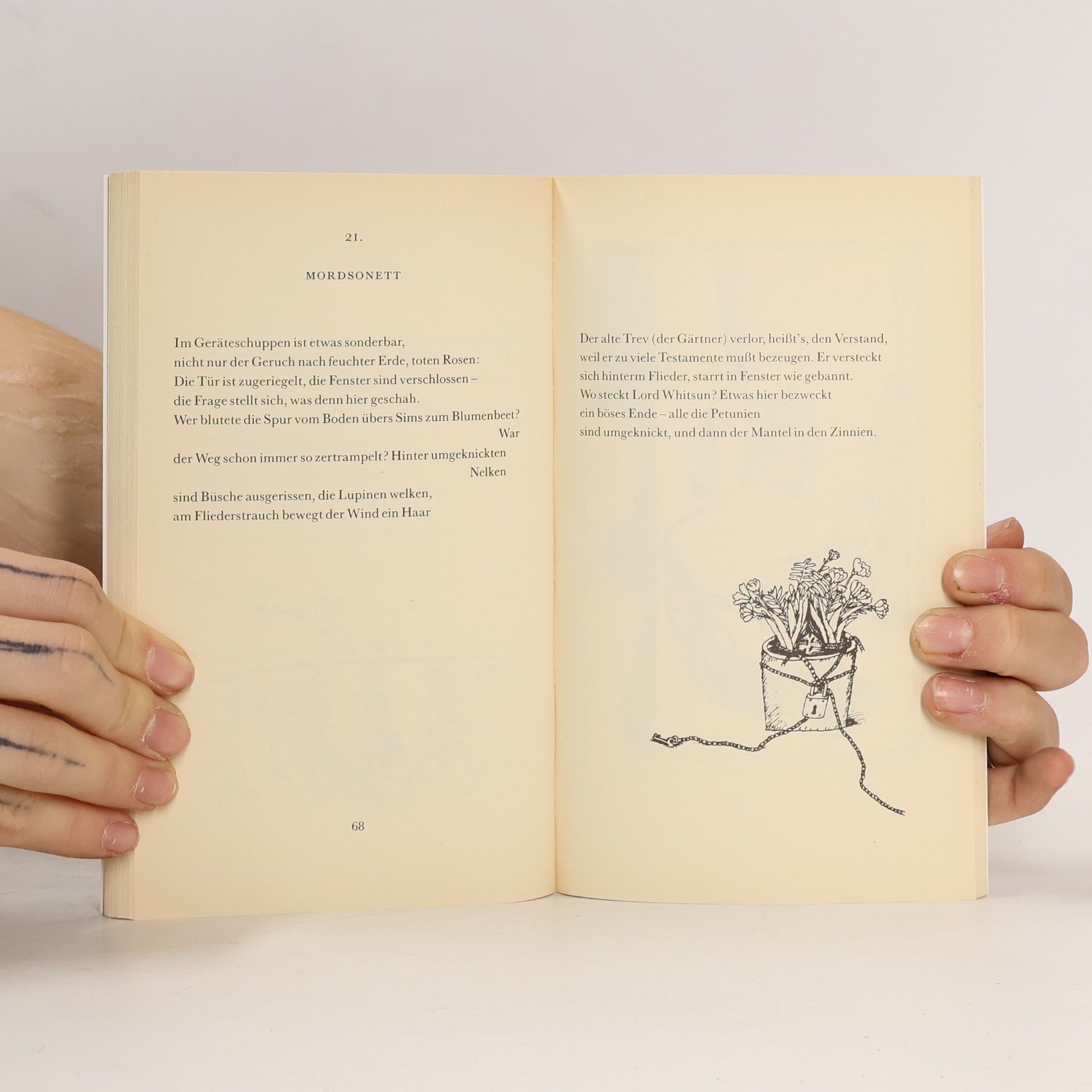Martha Grimes Mit Schirm und blinkender Pistole