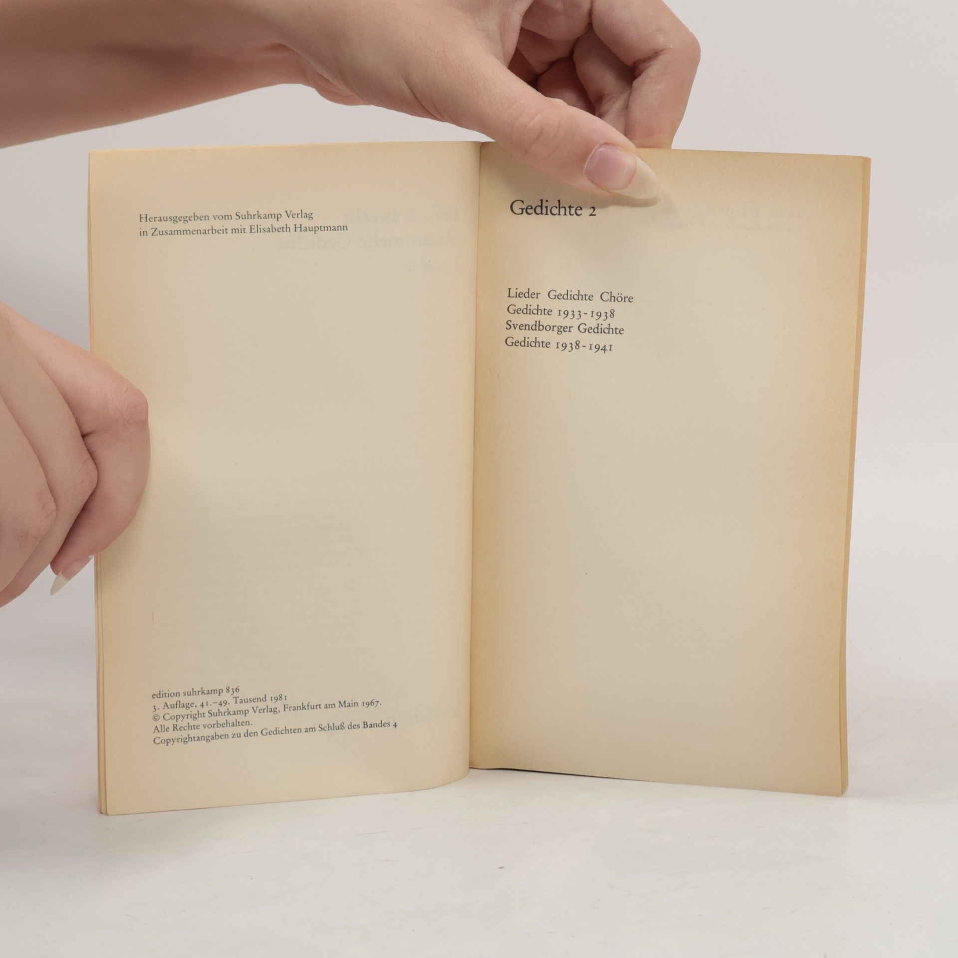 Bertolt Brecht Gesammelte Gedichte 2