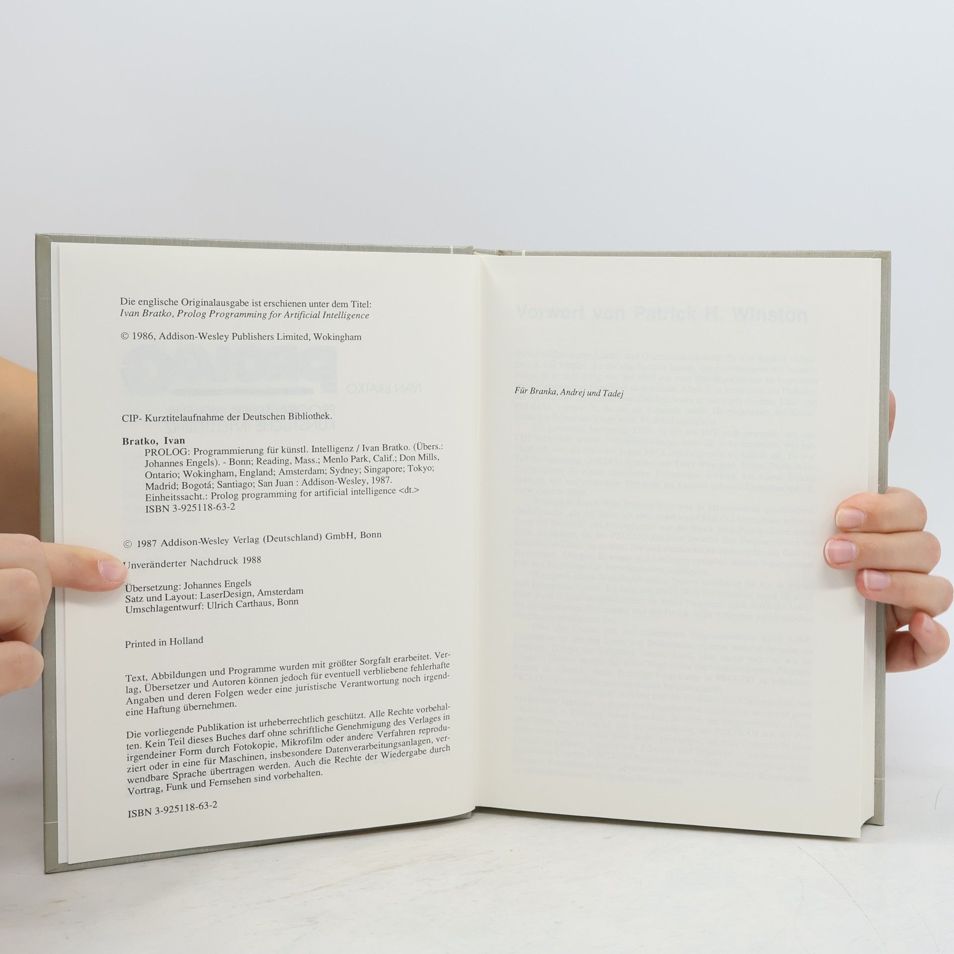 Ivan Bratko Prolog. Programmierung für künstliche Intelligenz
