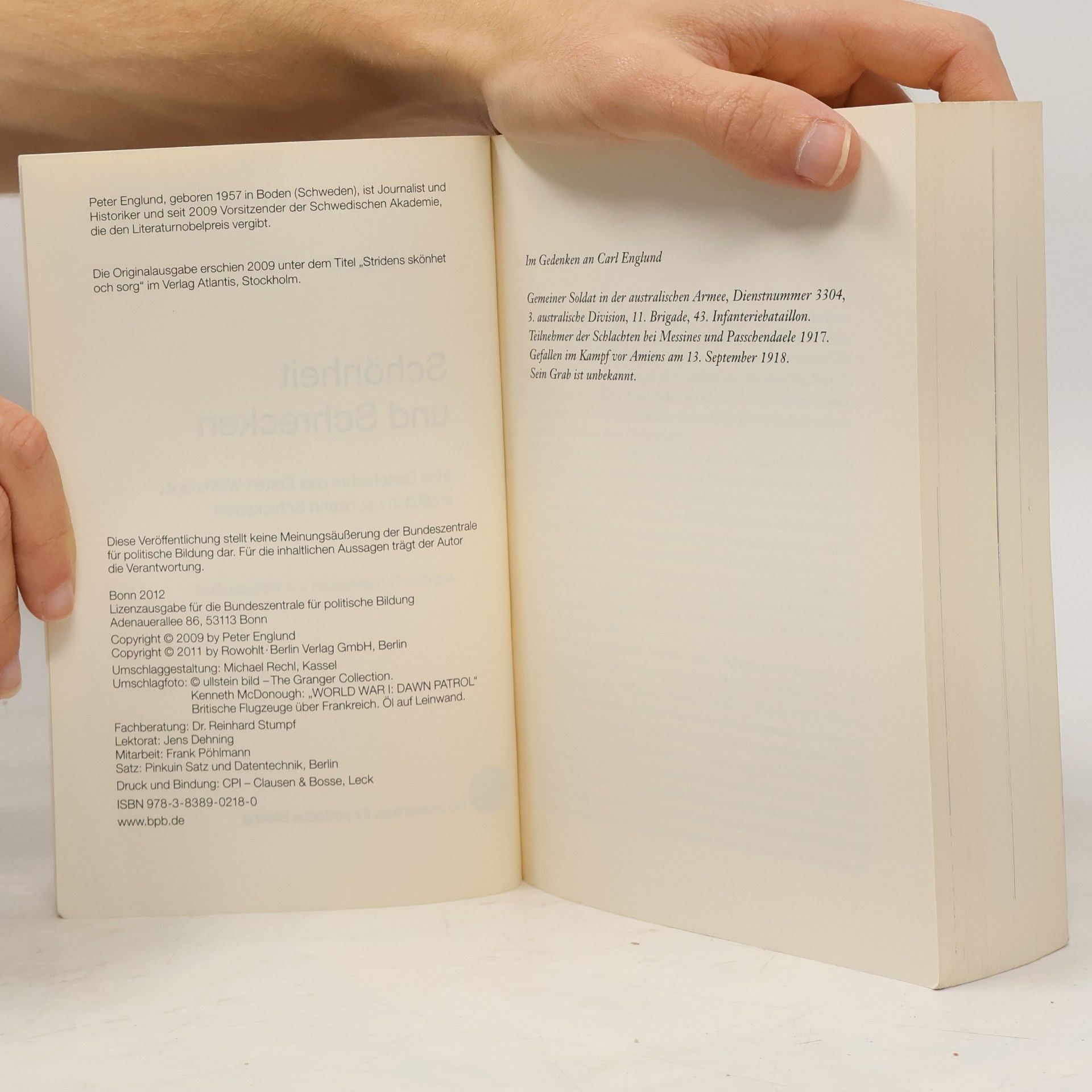 Peter Englund Schönheit und Schrecken