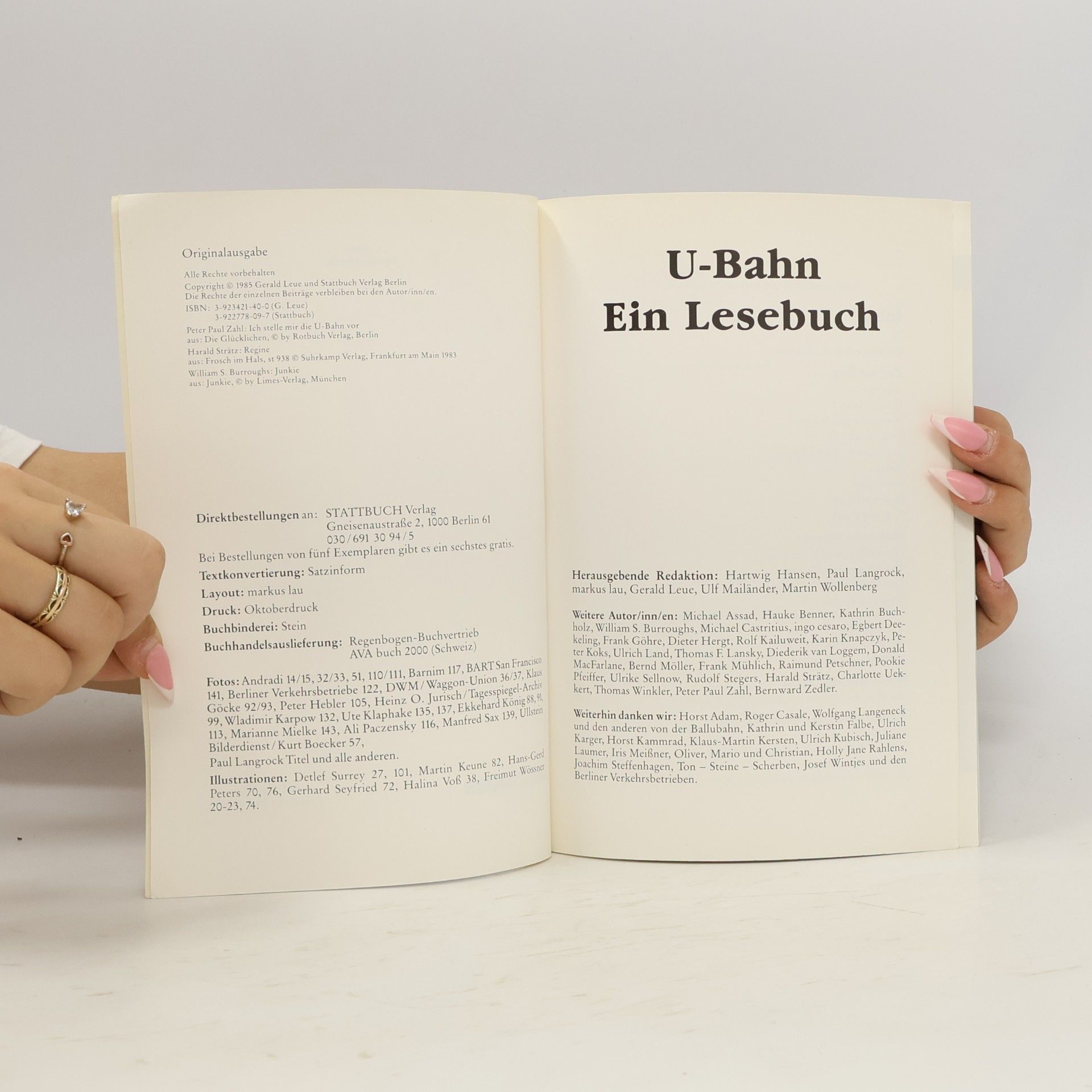 Hartwig Hansen U-Bahn. Ein Lesebuch
